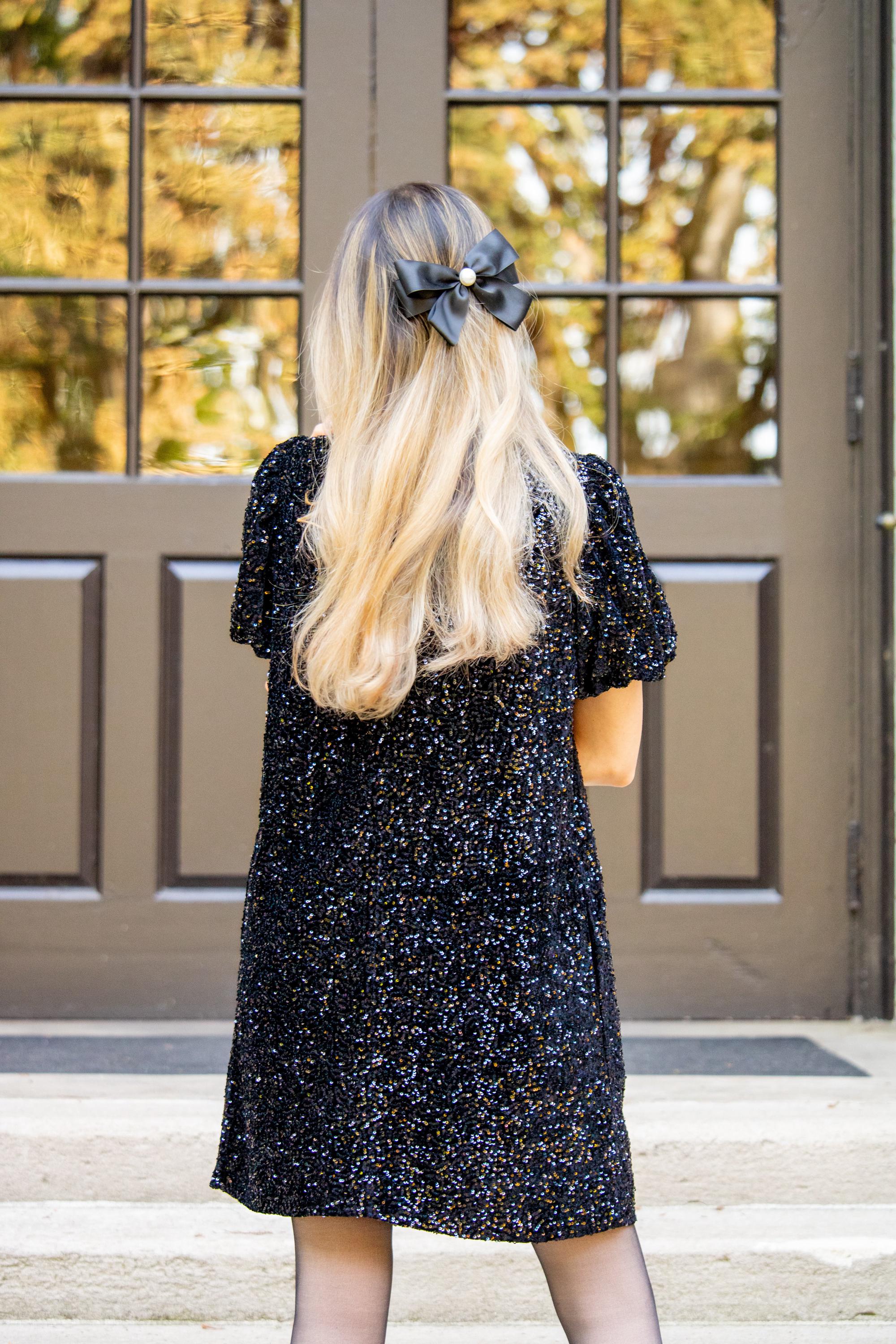 Sequin Dress in Swifty Midnight — view 8