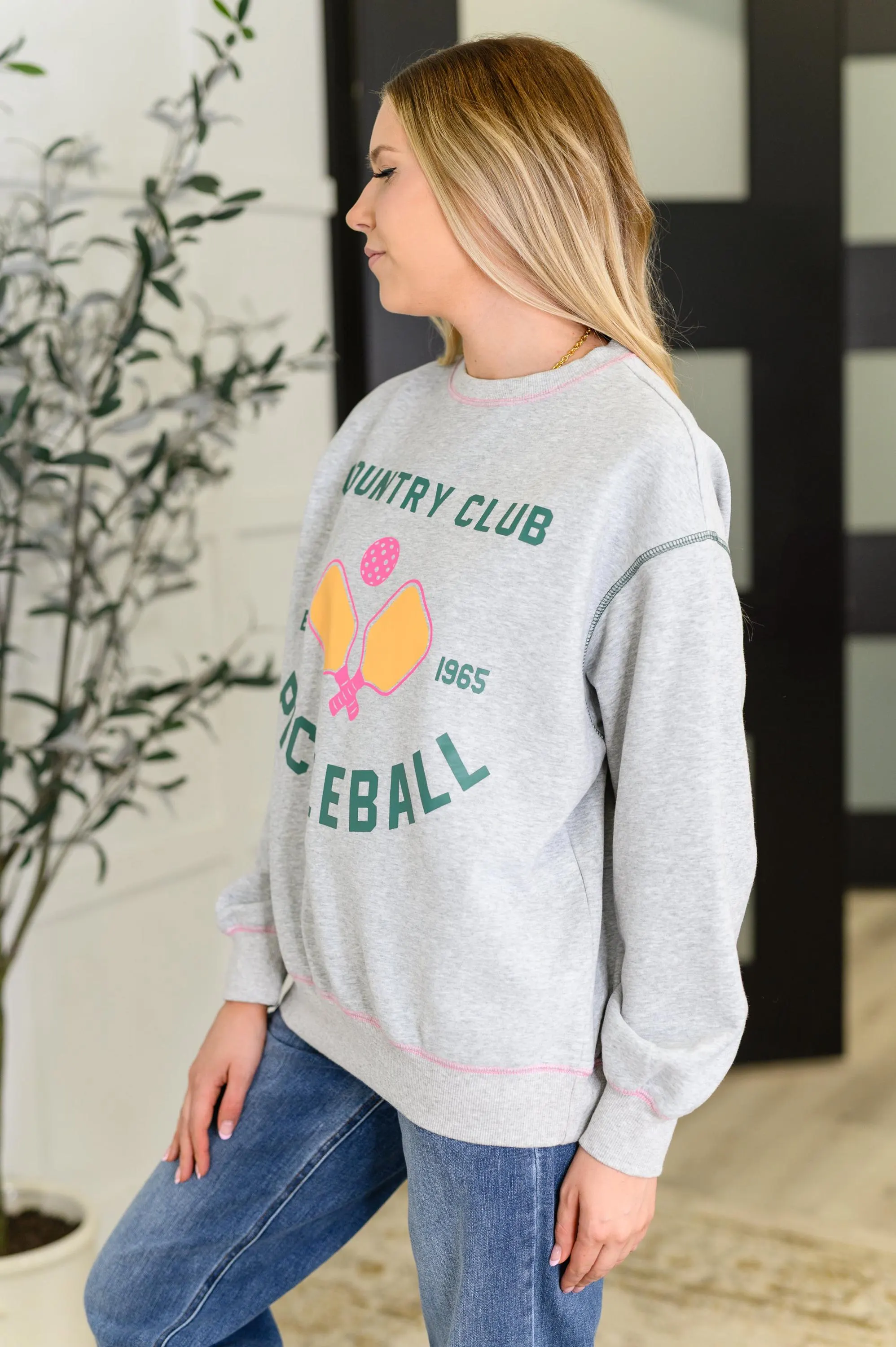 Country Club Pickle Ball Graphic Sweatshirt — view 4