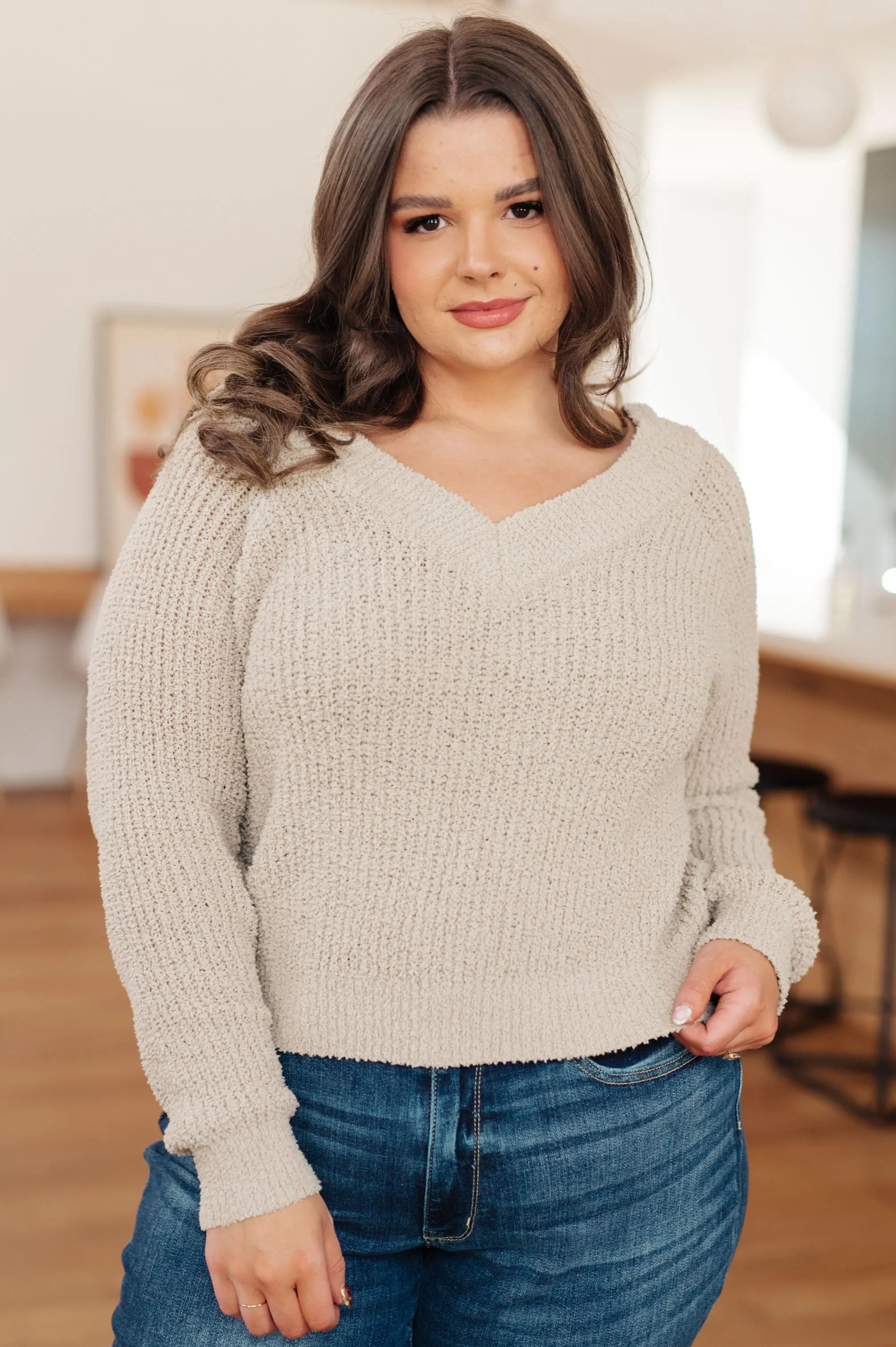 Stuck in the Moment V-neck Sweater — view 3