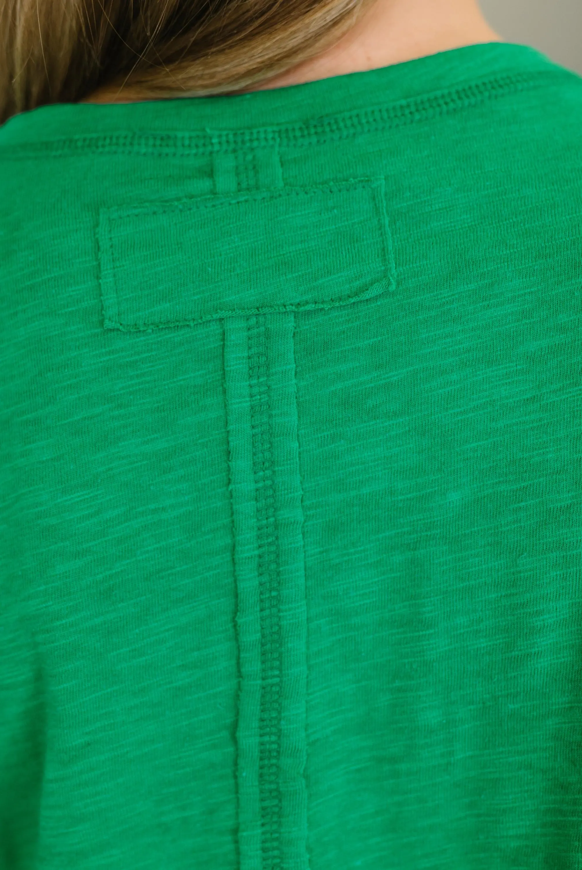 Effortless Edit Cotton Tee in Kelly Green — view 5