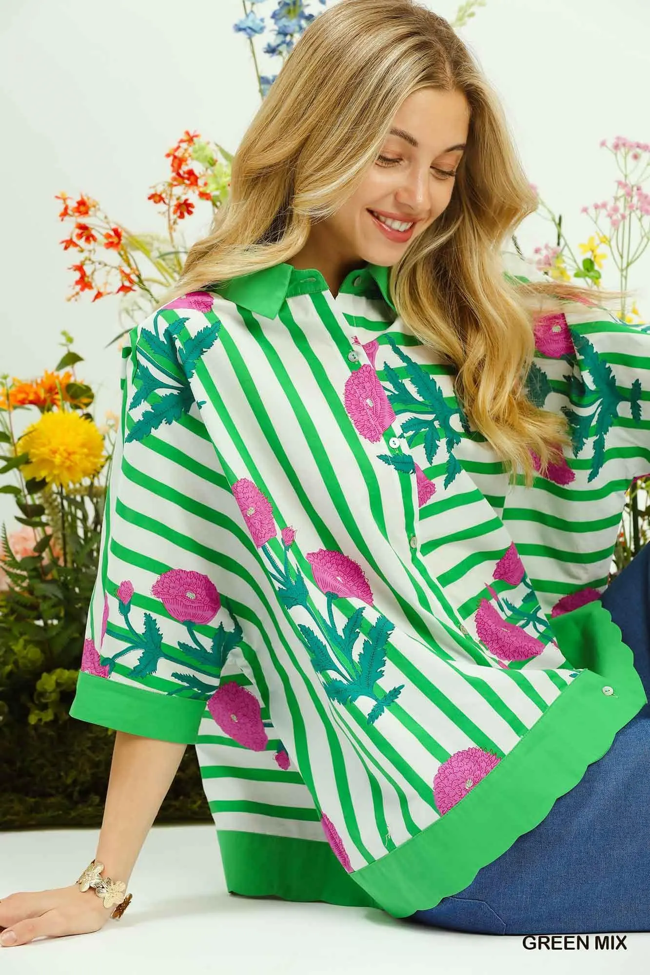 Heaven Sent Floral Layering Cotton Top — view 6