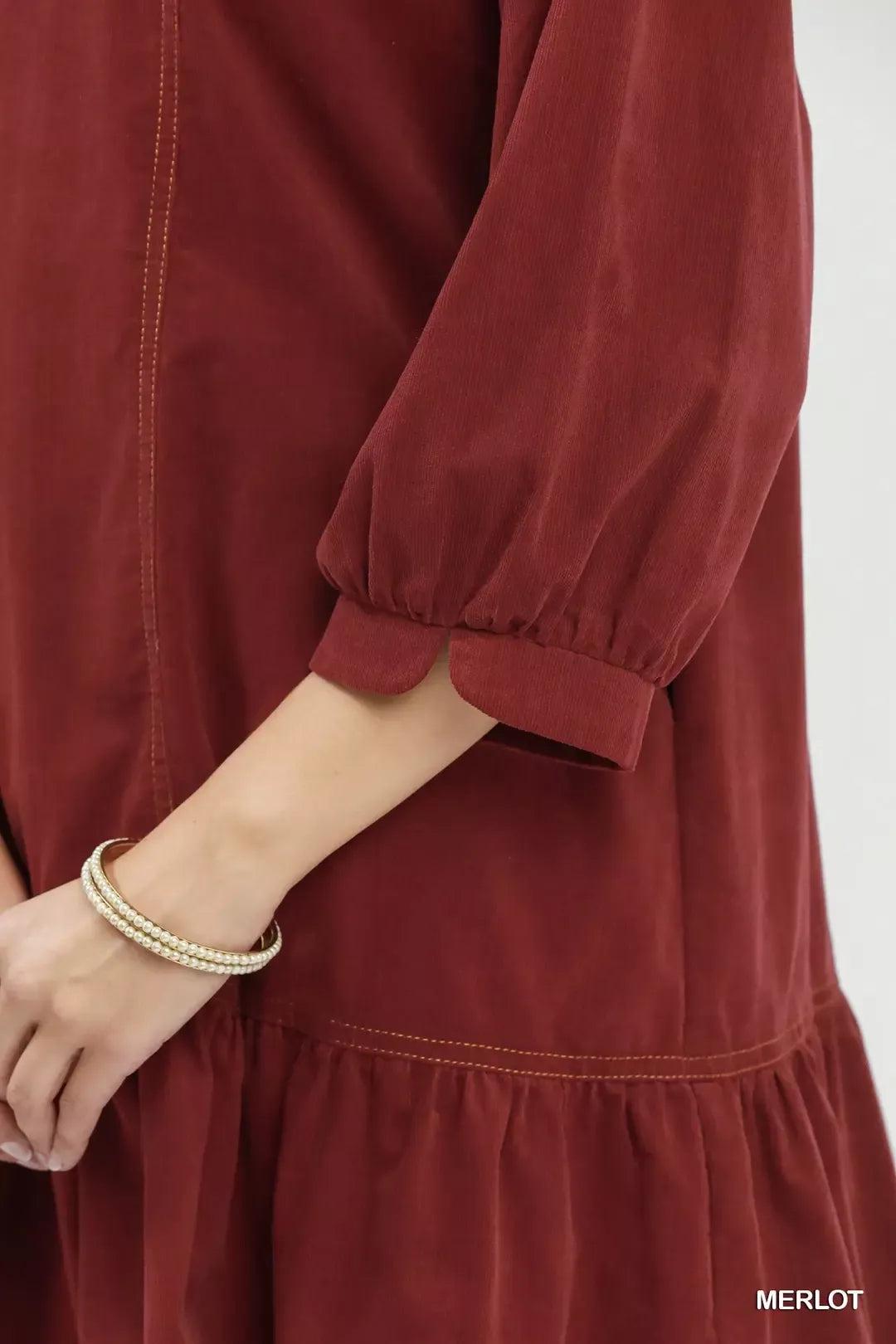 Apple Cider Vinegar Corduroy Dress — view 6