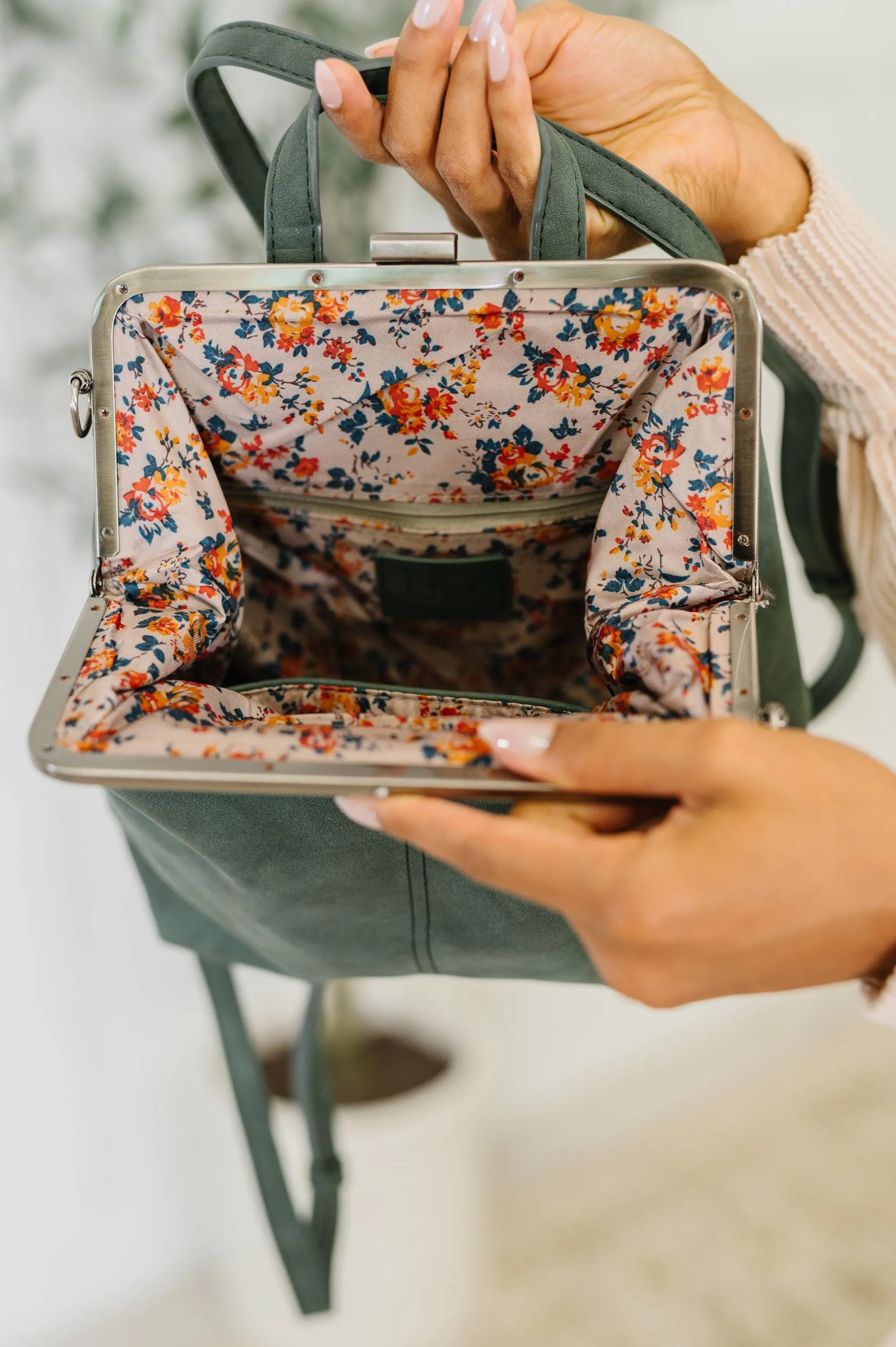 Bridget Backpack in Peacock Green — view 2