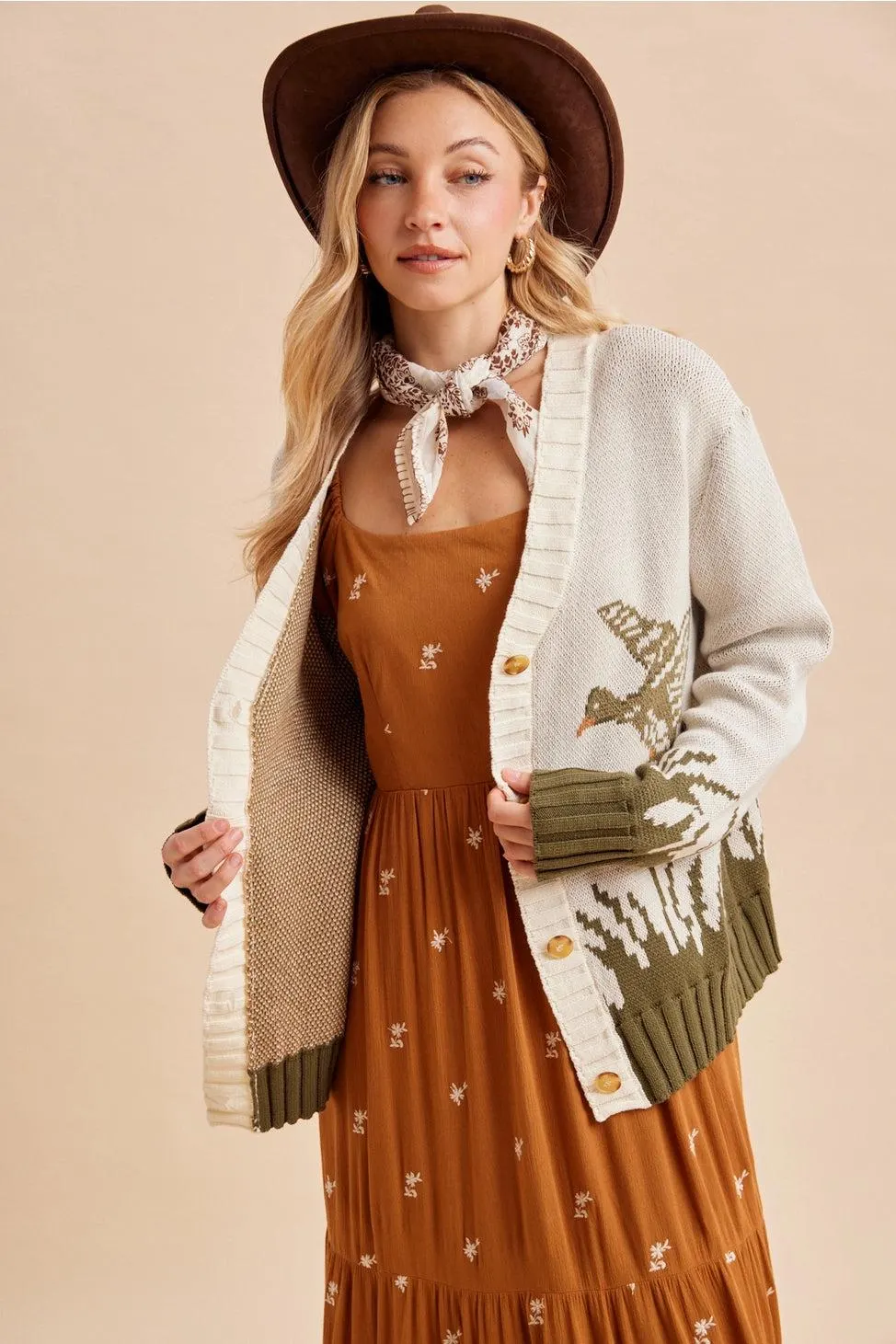 Wandering Whimsy Cotton Knit Cardigan — view 5