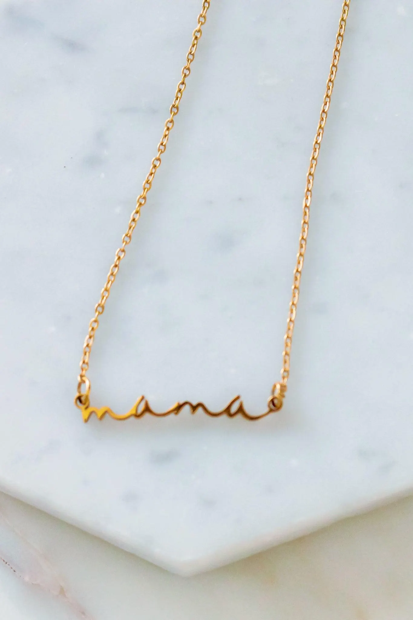 18K Gold Gift for My Mama Necklace — view 7