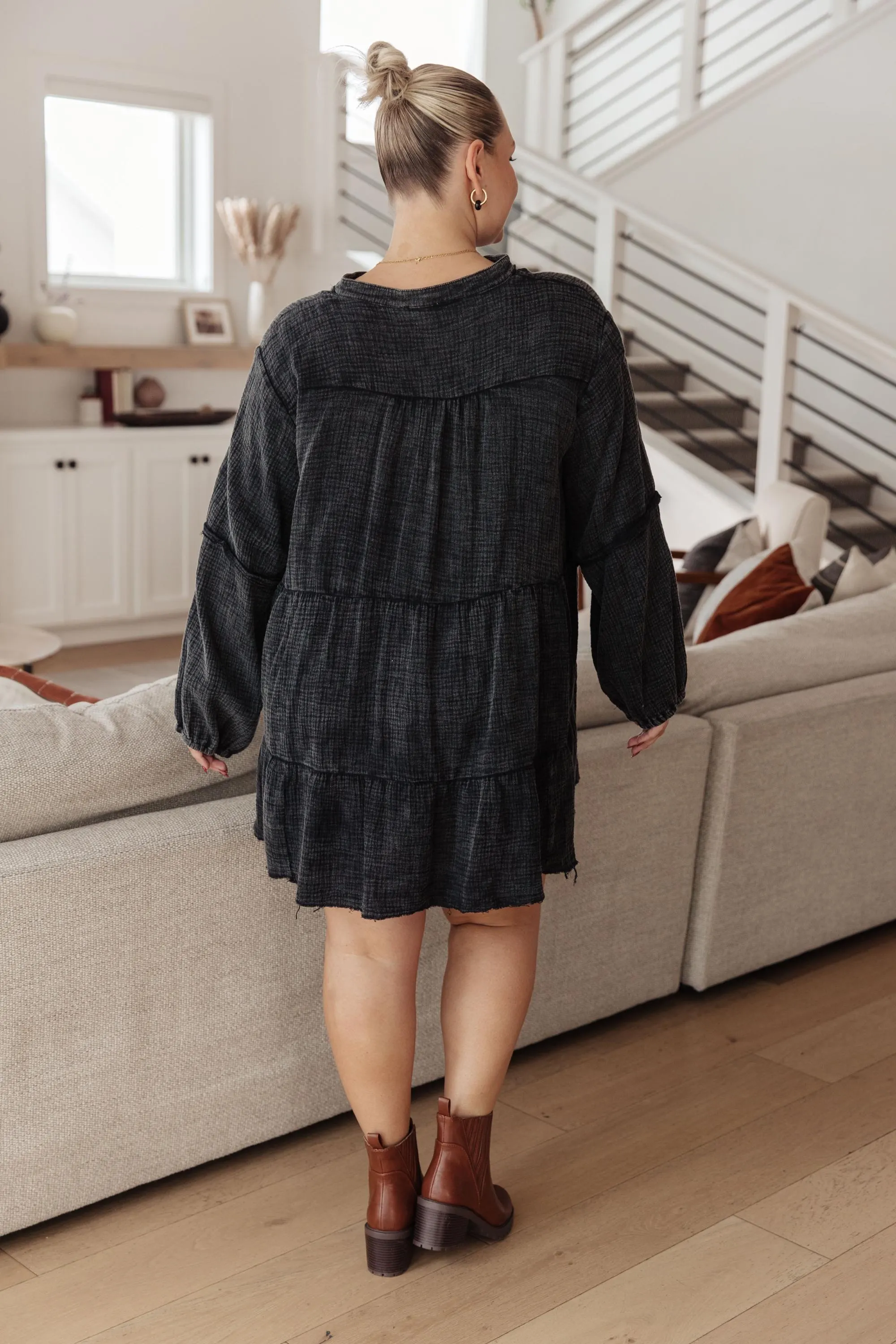Autumn Darling Mineral Wash Cotton Dress — view 19