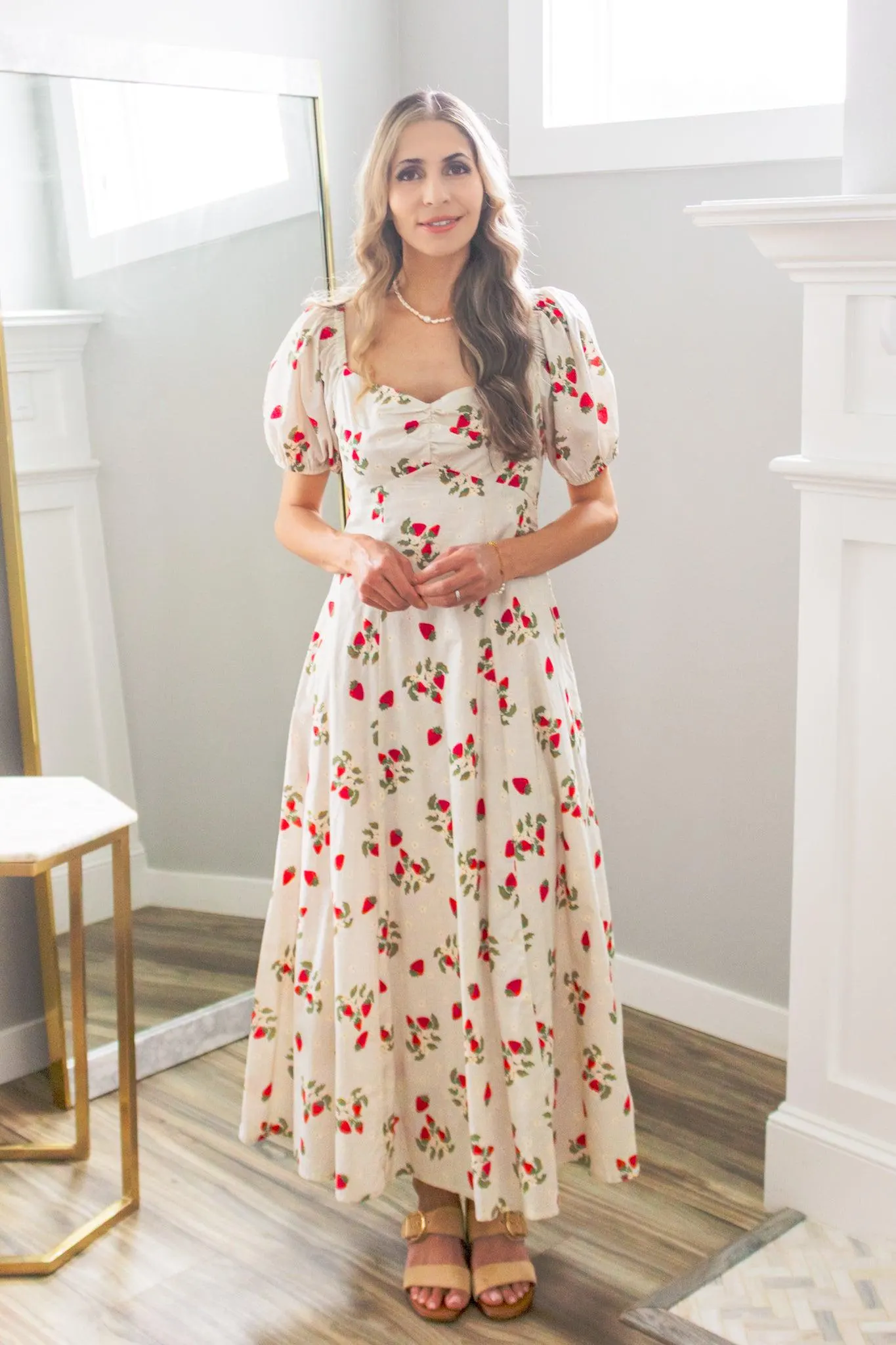 Strawberry Maxi Dress in 100 Cotton — view 10