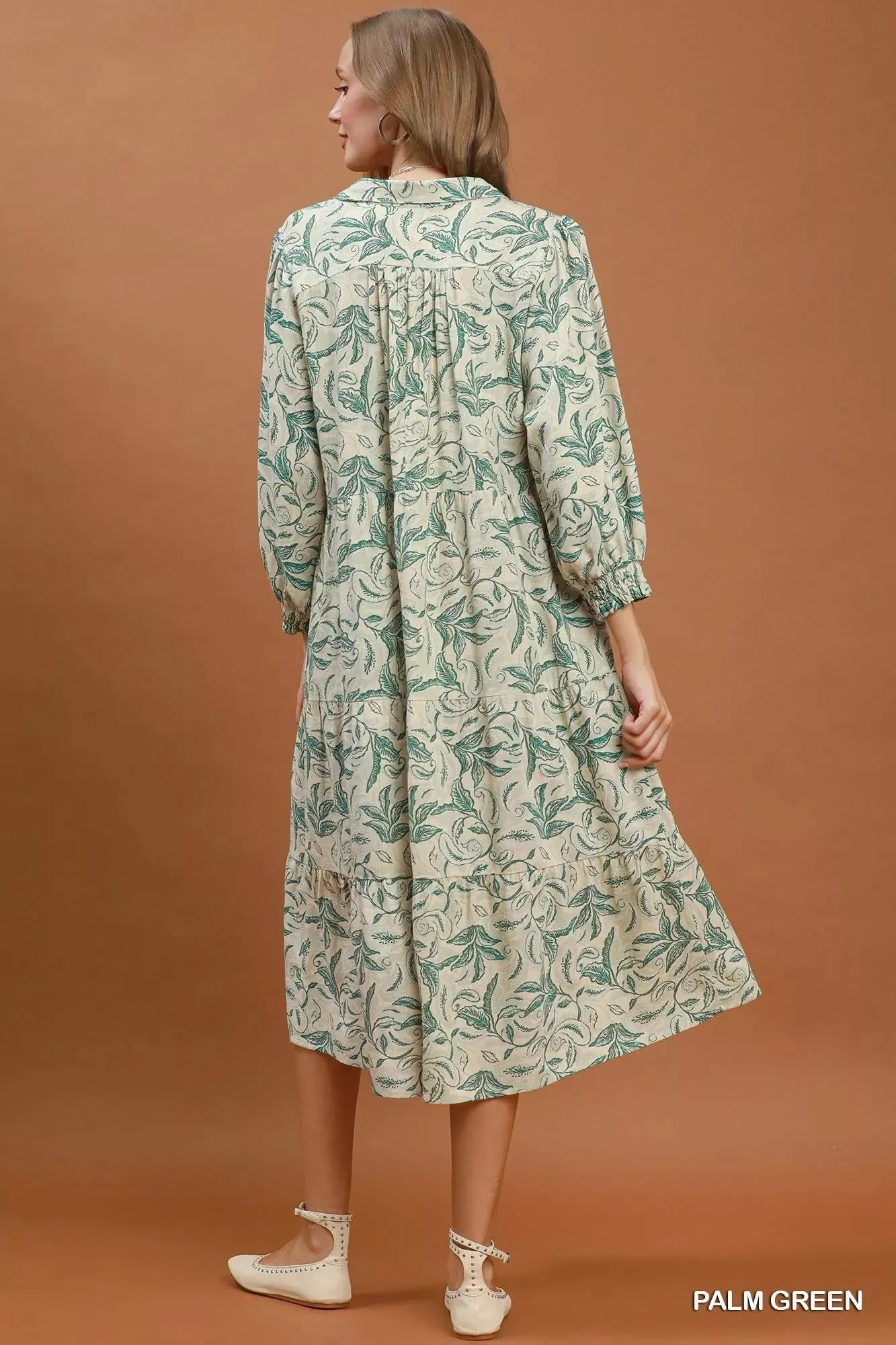 Alpine Linen Maxi Dress in Palm — view 5