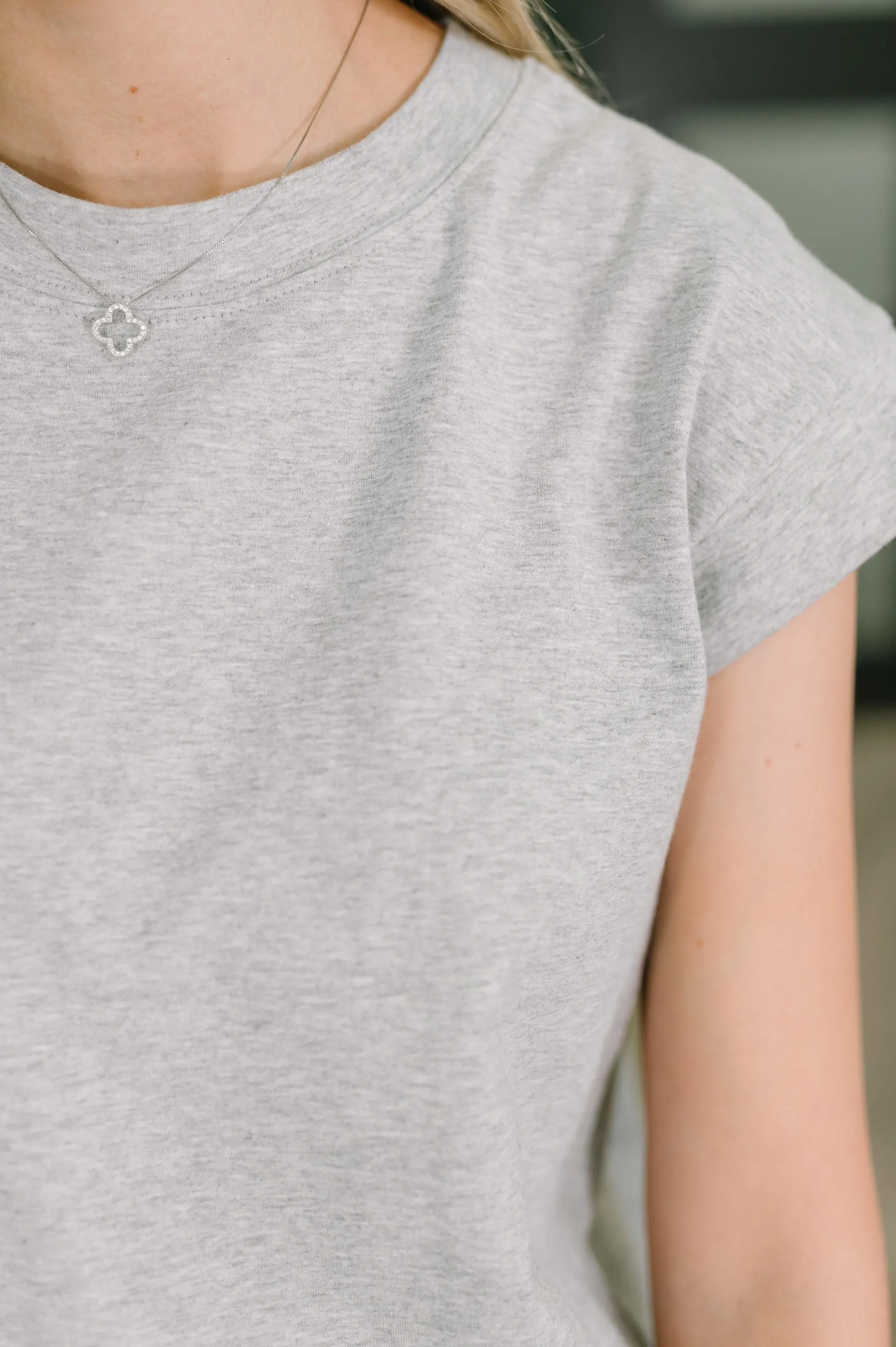 Sweet Like That Casual Dress in Heather Grey — view 3