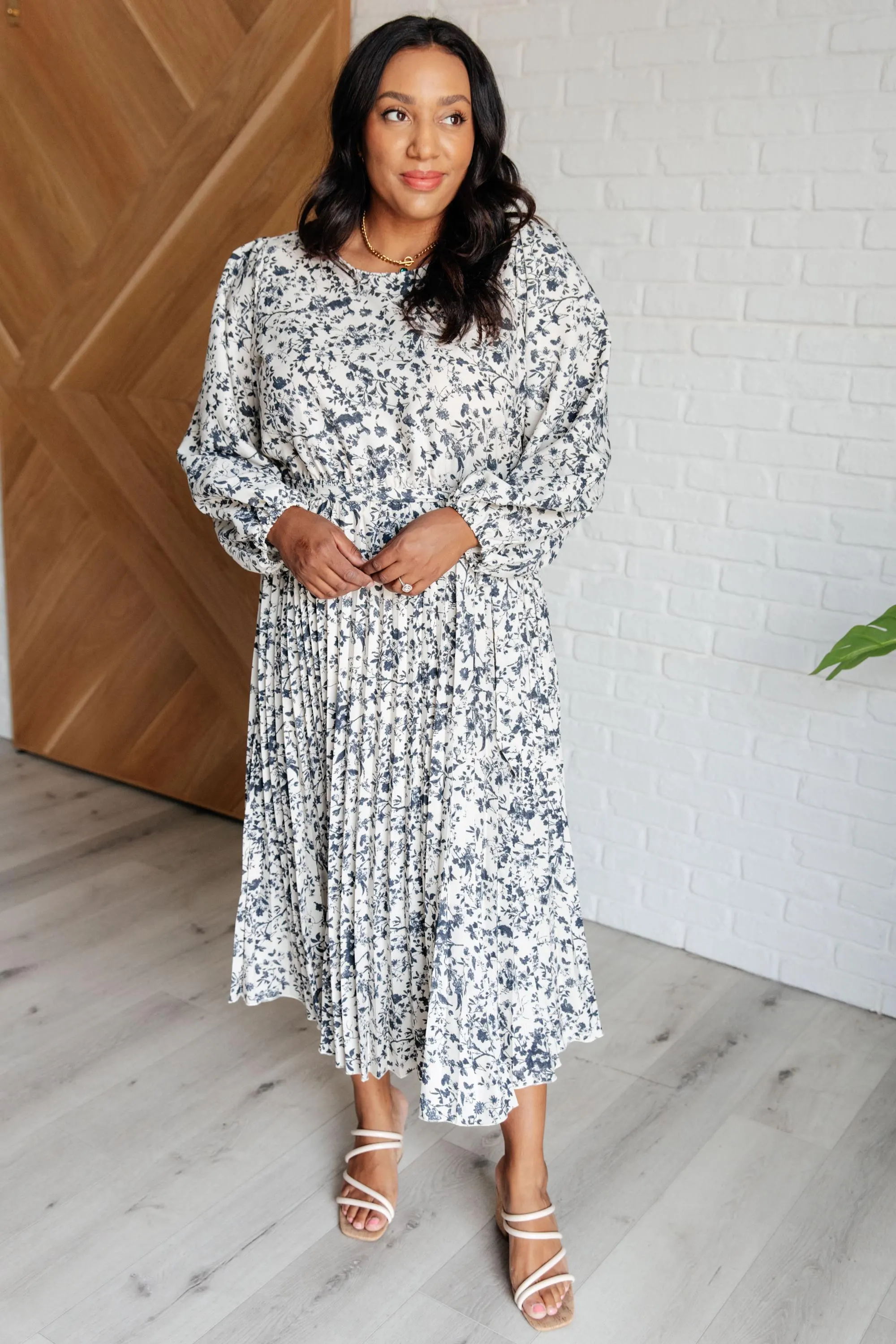 Modest Dress Tea Time Pleated Dress — view 3