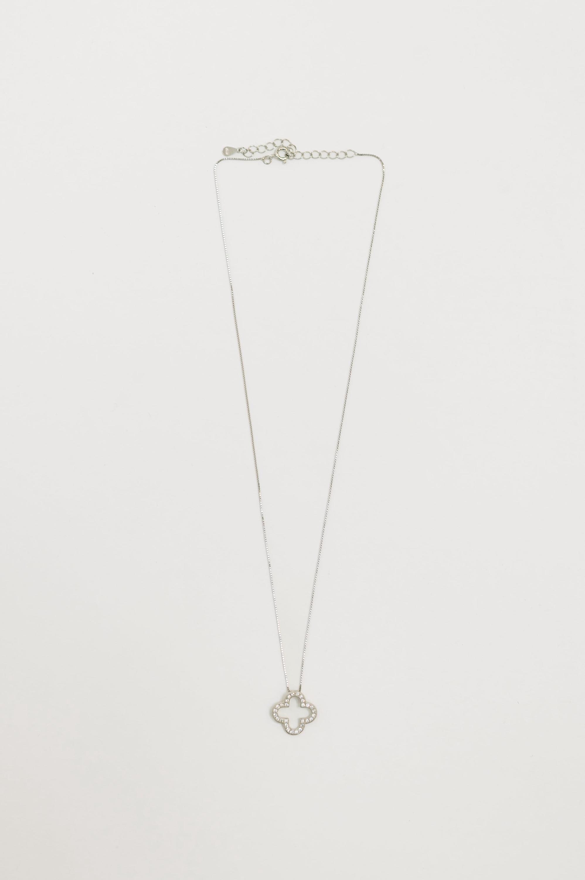 Lucky Girl Sterling Silver Pendant Zirconia Diamonds — view 3