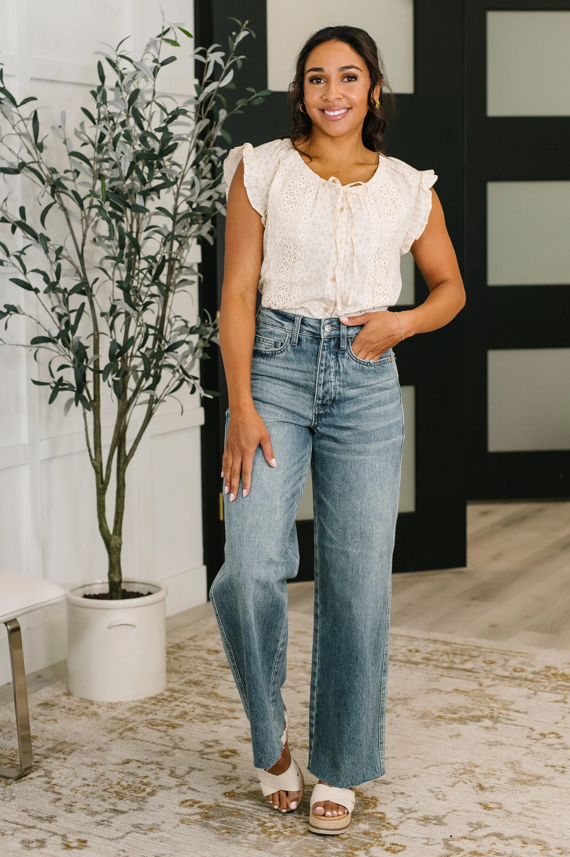 Picnic Petal Lace Detail Top — view 4