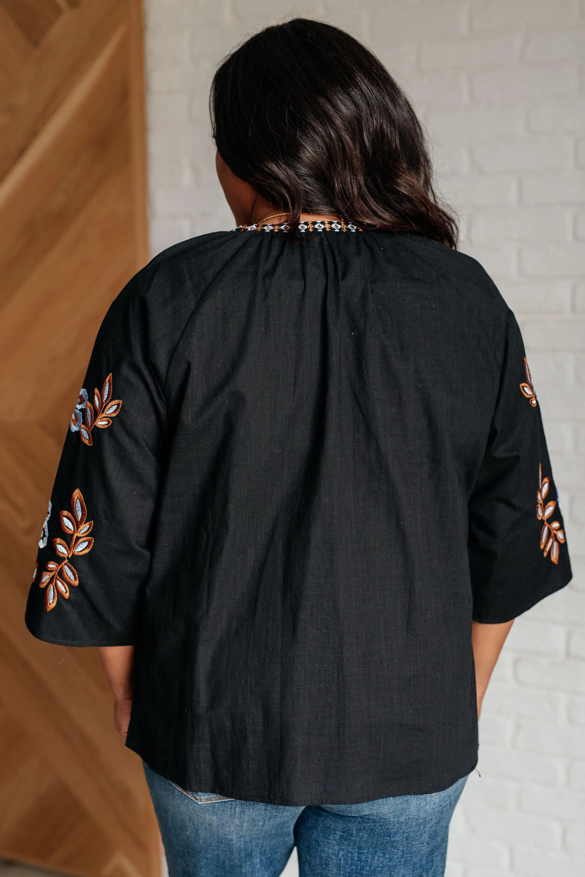 All in Me Embroidered Cotton Blouse — view 9