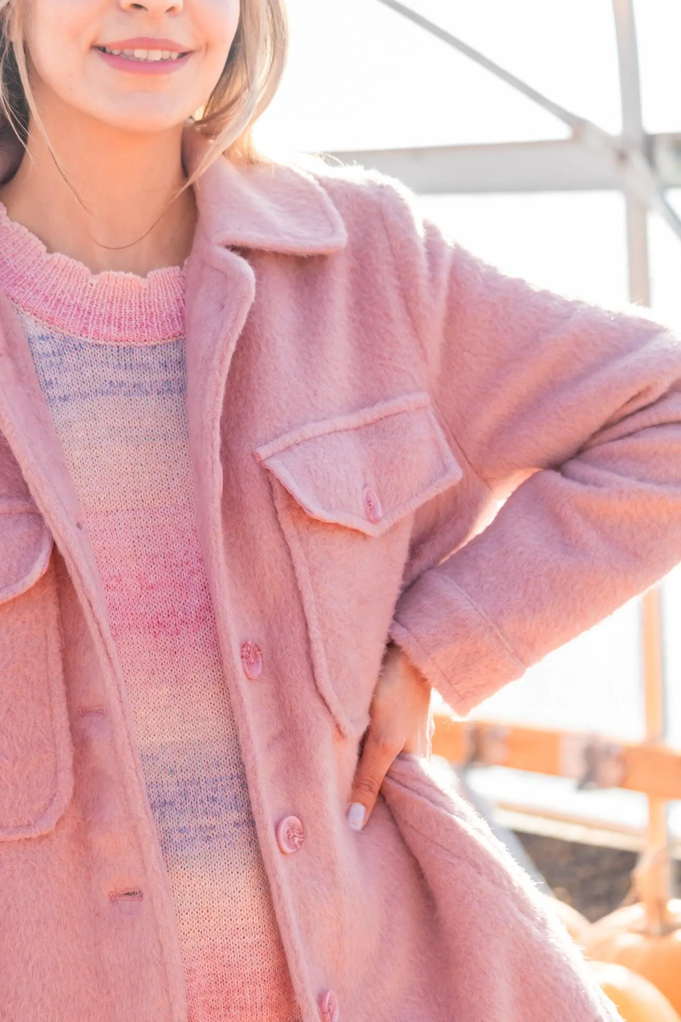 Pretty in Pink Soft Shacket -SALE- — view 18