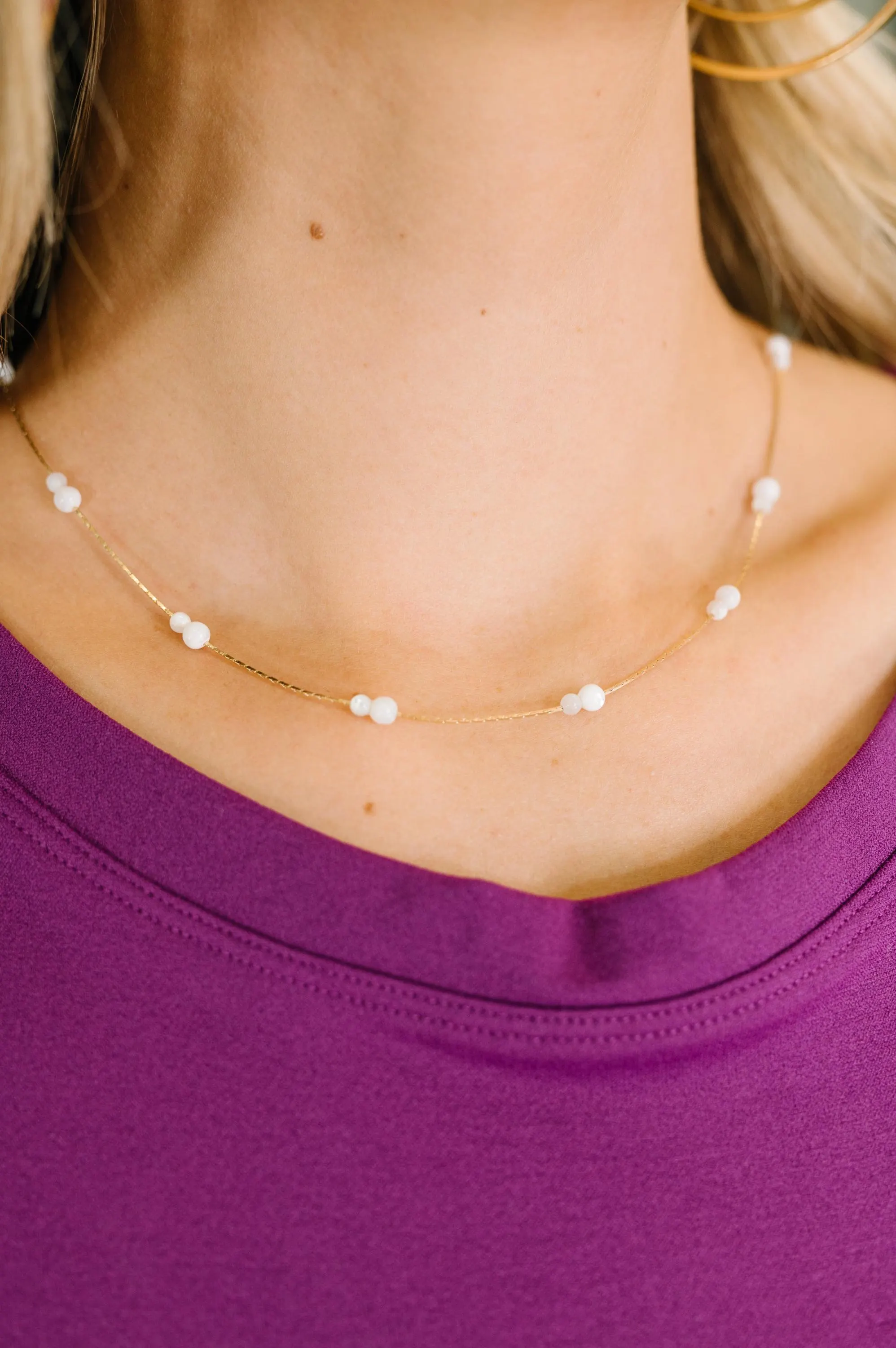 Making an Effort Delicate Beaded Necklace