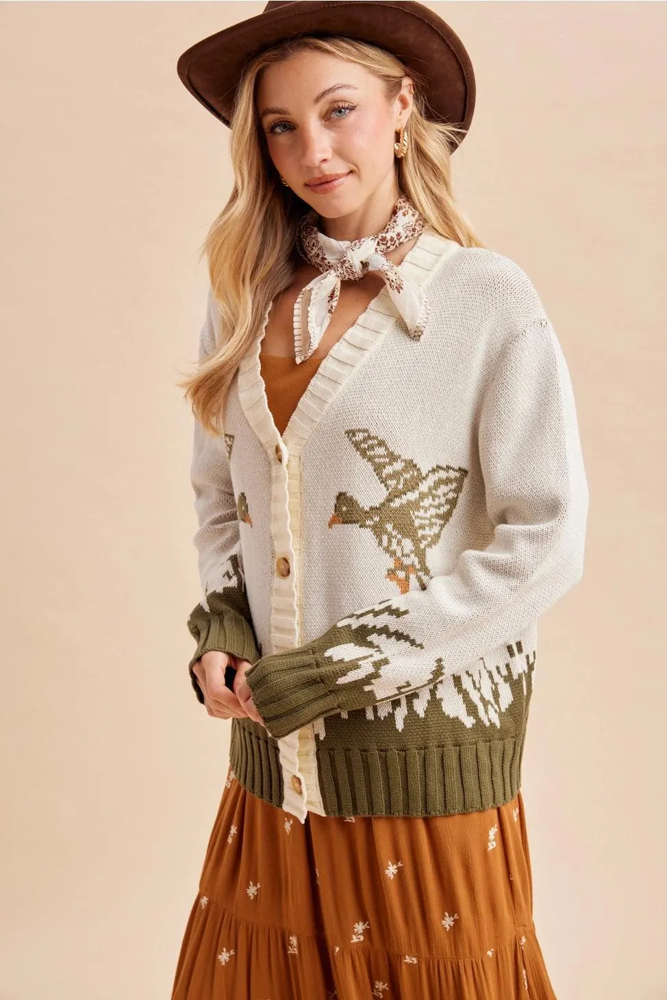 Wandering Whimsy Cotton Knit Cardigan — view 4