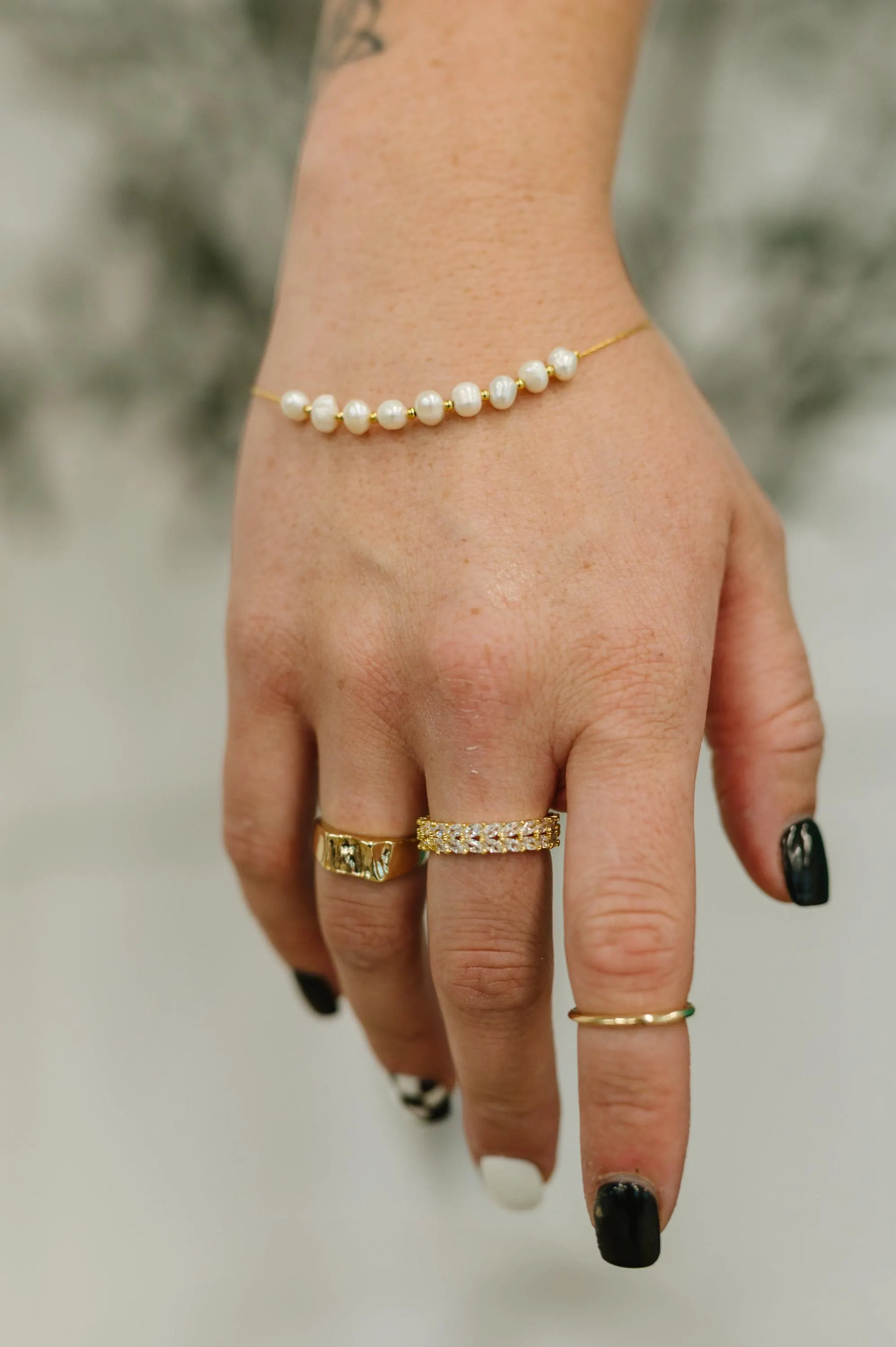 18K Gold Pretty in Pearls Classic Bracelet — view 2