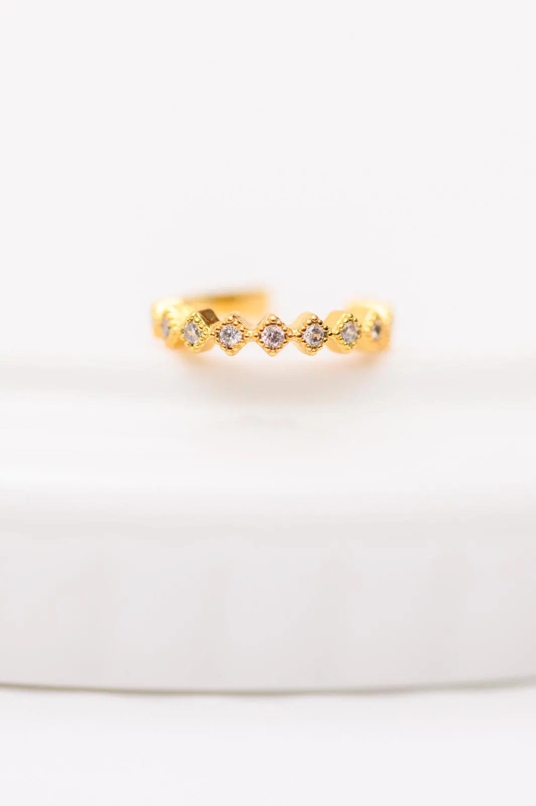 18K Gold in This Together Gold Ear Cuff Set — view 4