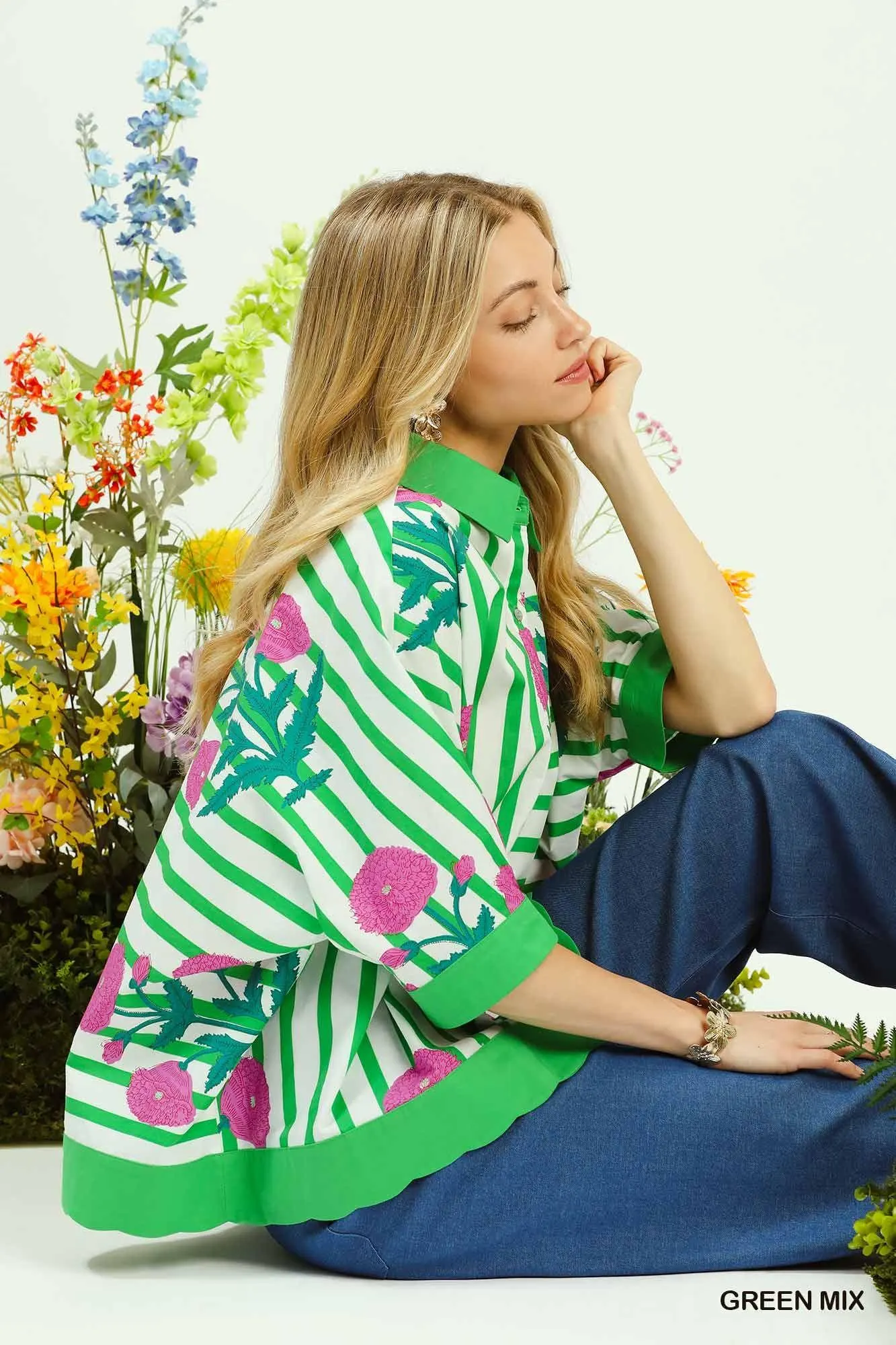 Heaven Sent Floral Layering Cotton Top — view 4