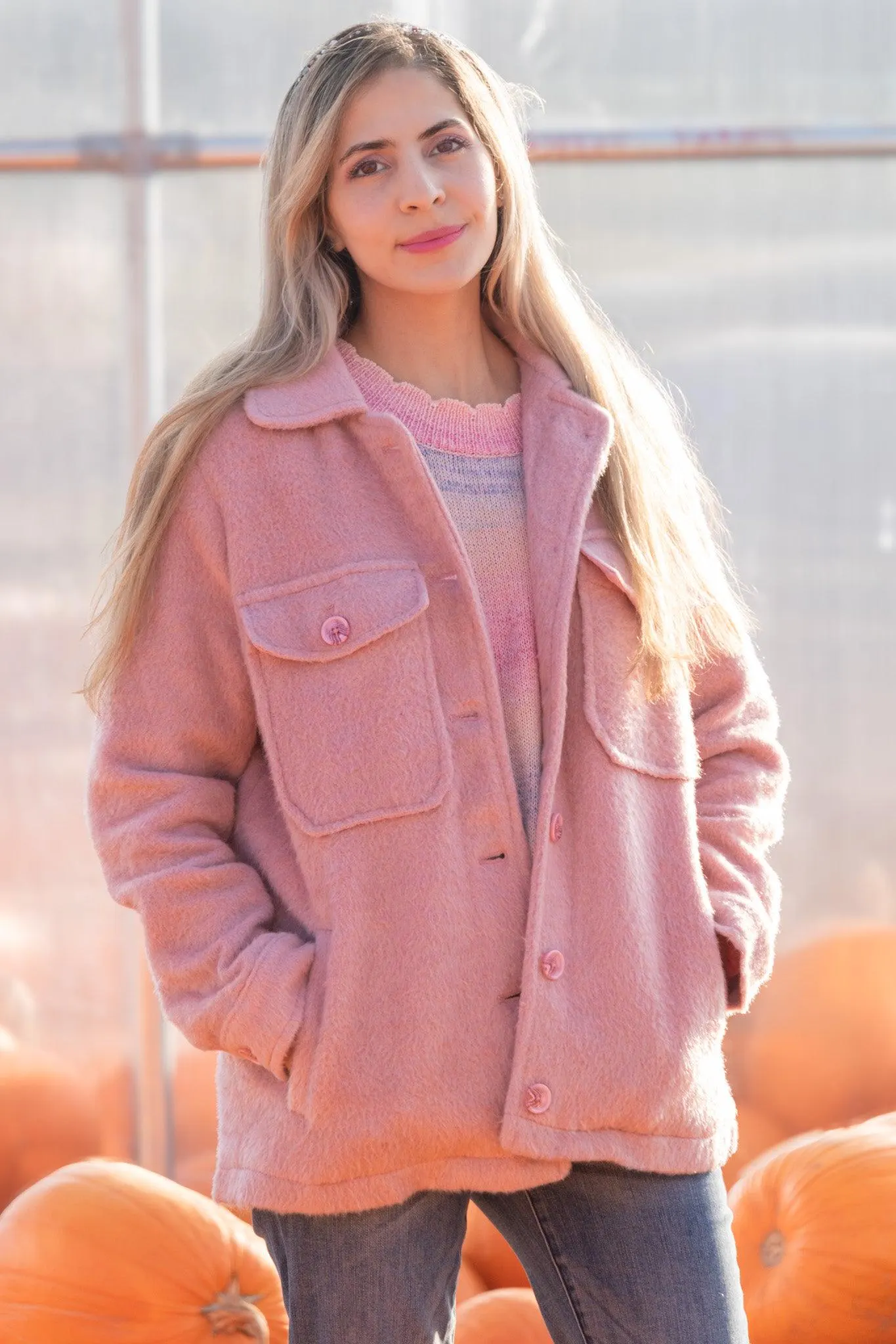 Pretty in Pink Soft Shacket -SALE- — view 5