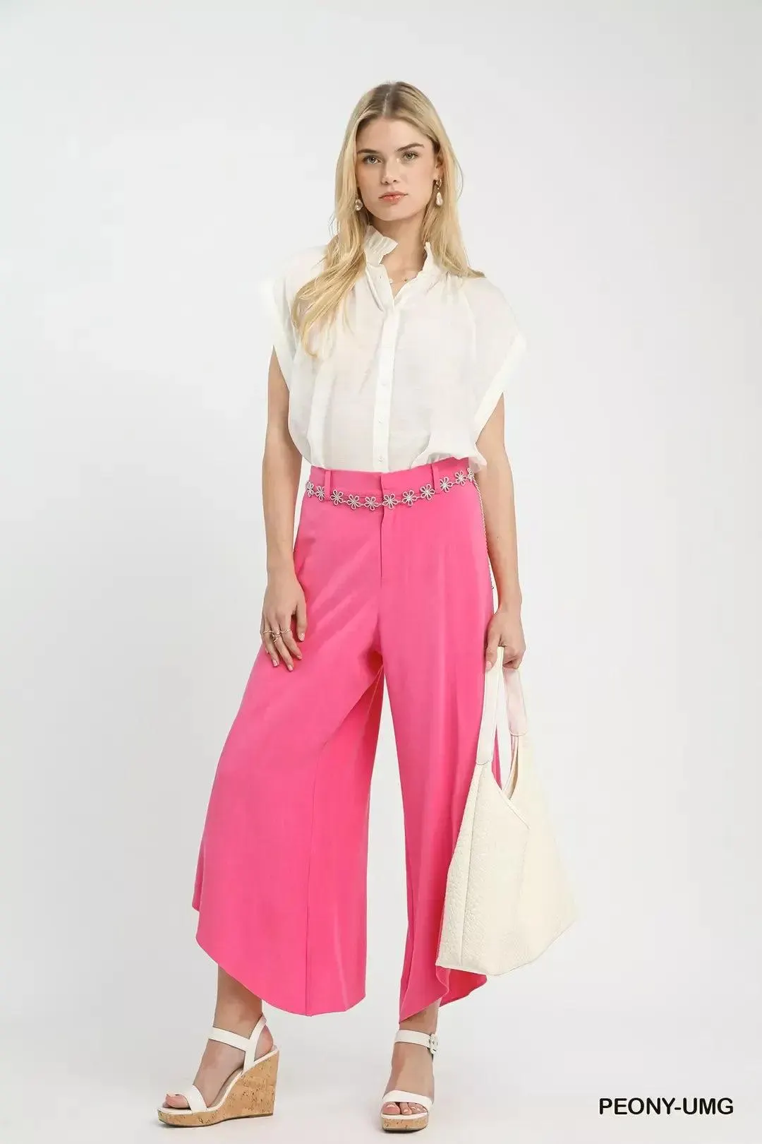 Rose Wide Leg Linen Pants — view 4