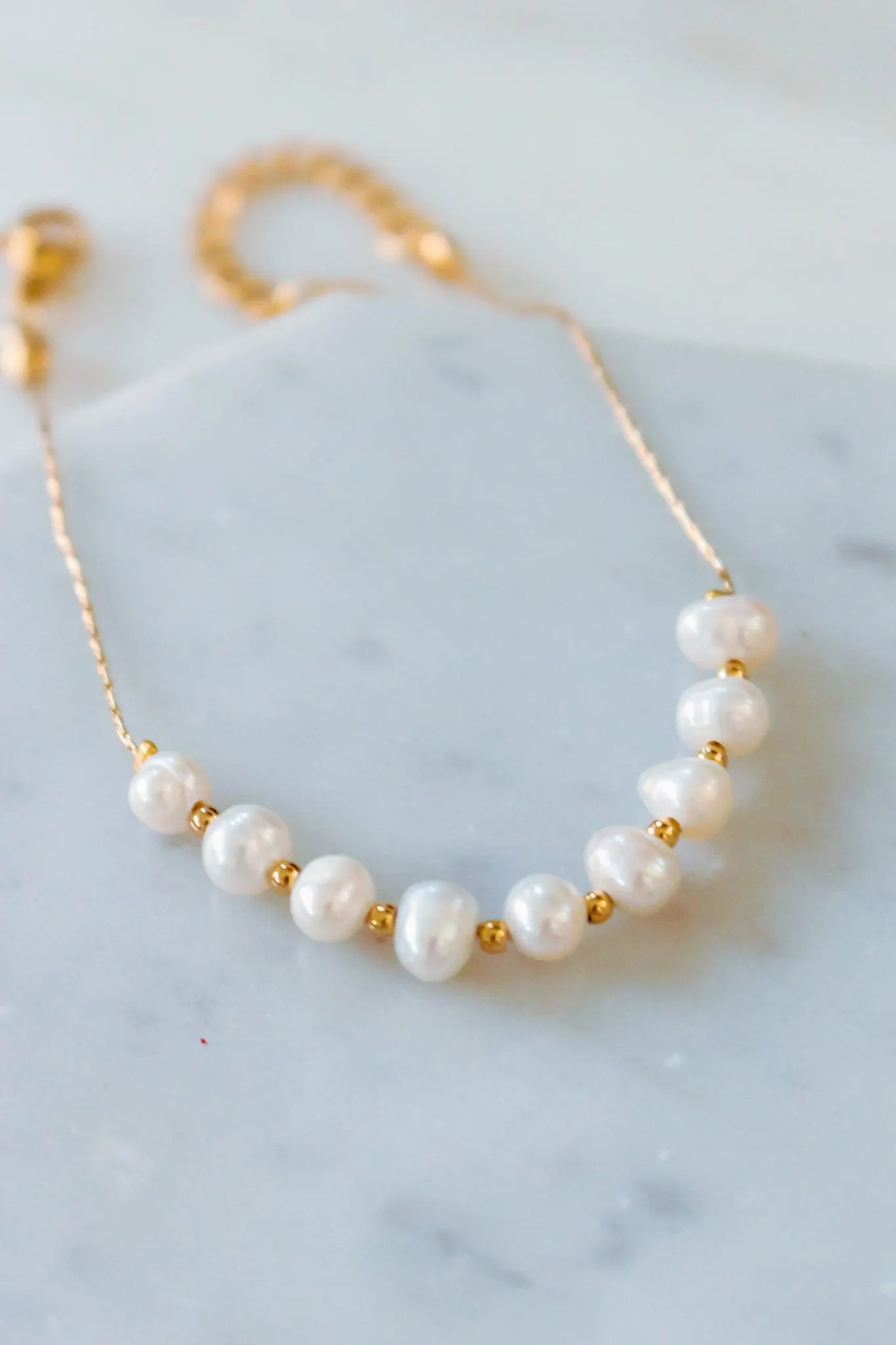 18K Gold Pretty in Pearls Classic Bracelet — view 3