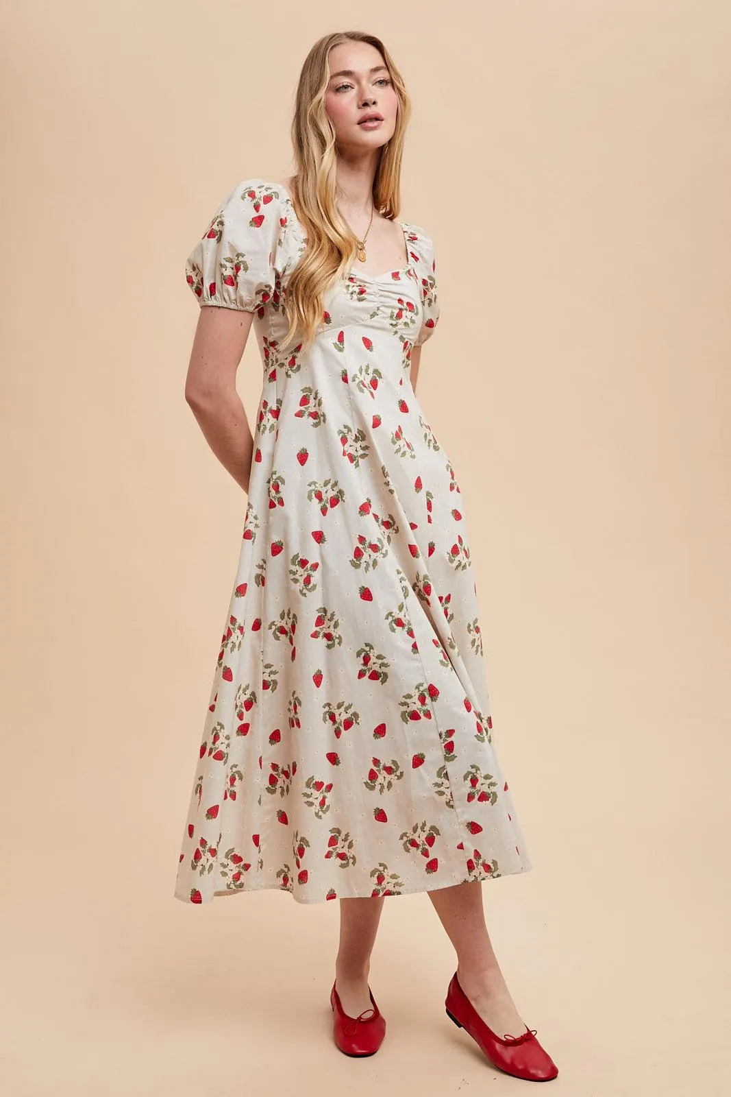Strawberry Maxi Dress in 100 Cotton — view 13