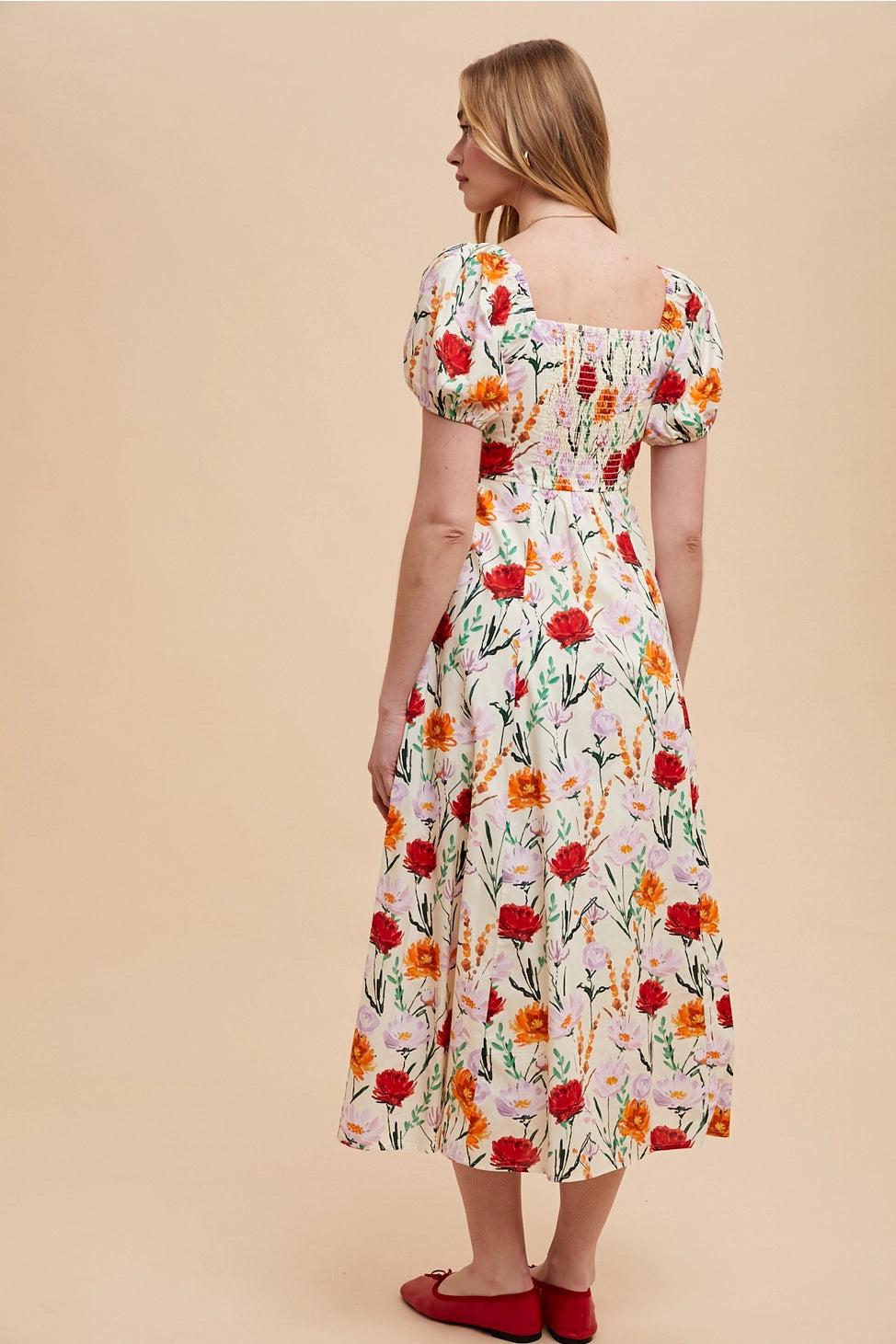 Autumn Rose Babydoll Maxi Dress — view 5