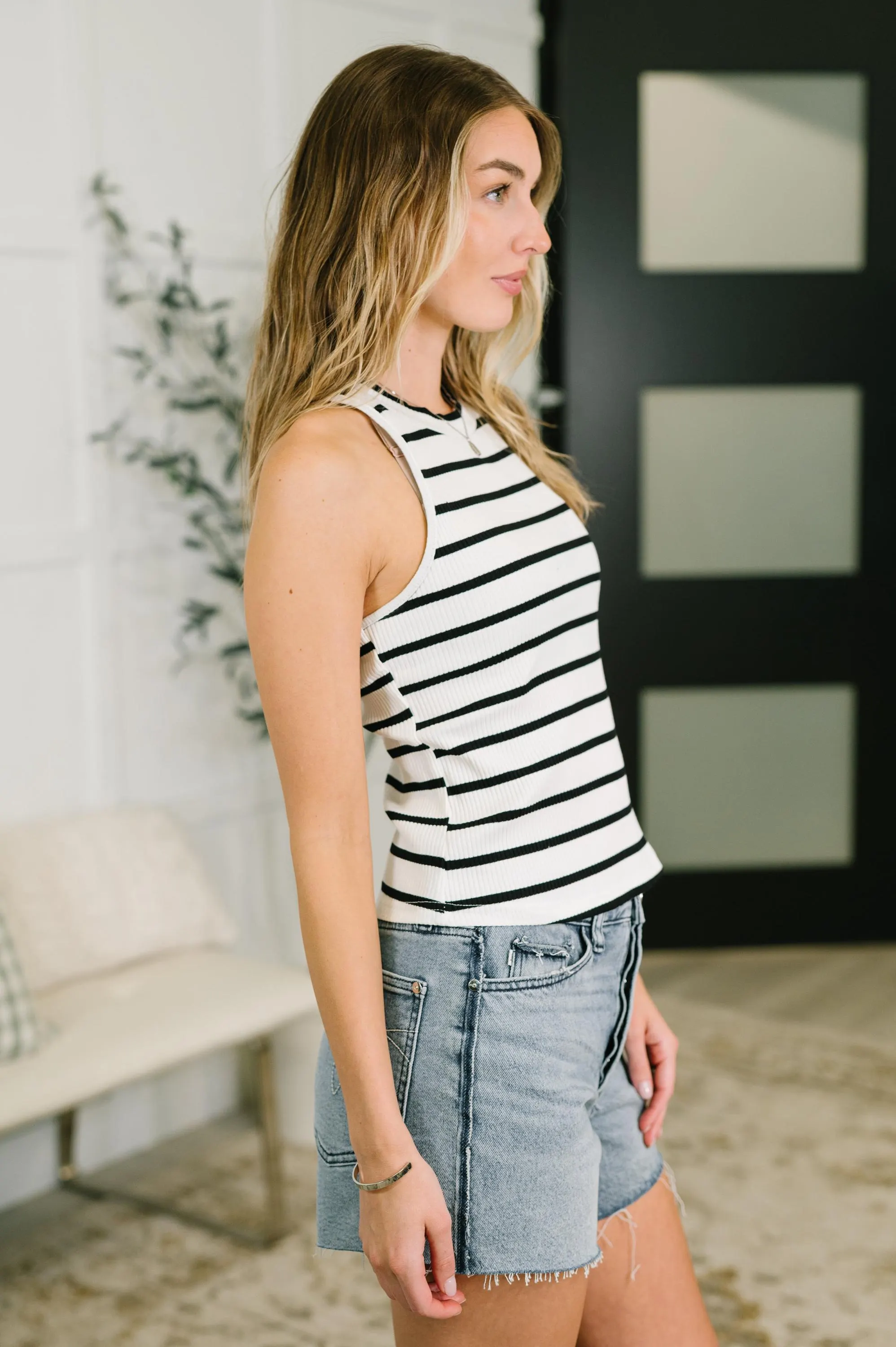 Start to Finished Ribbed Halter Tank — view 6