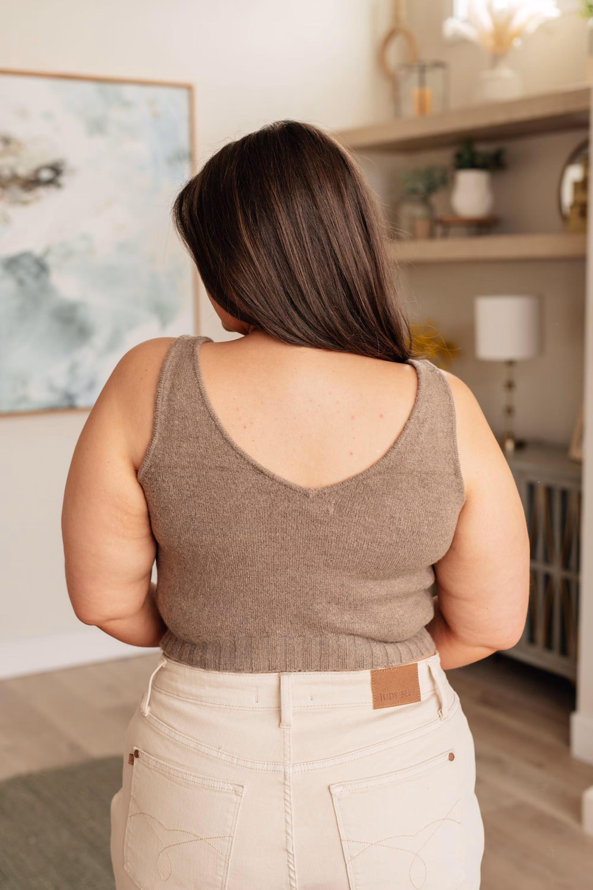 Wool Sweater Cropped Tank Top — view 11