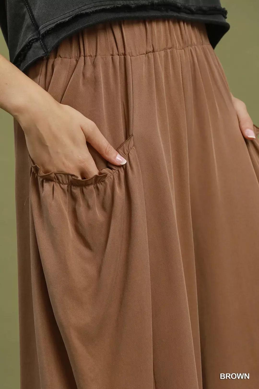 Flowy Fall Wide Leg Pocket Pants — view 6