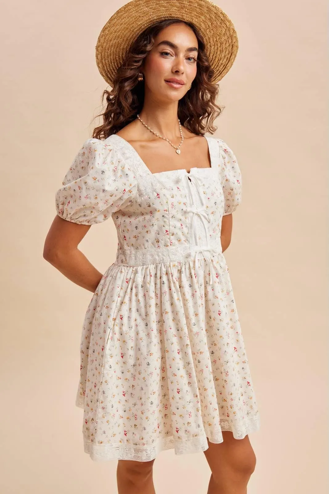 Little Stories Ditsy Floral Mini Dress — view 5