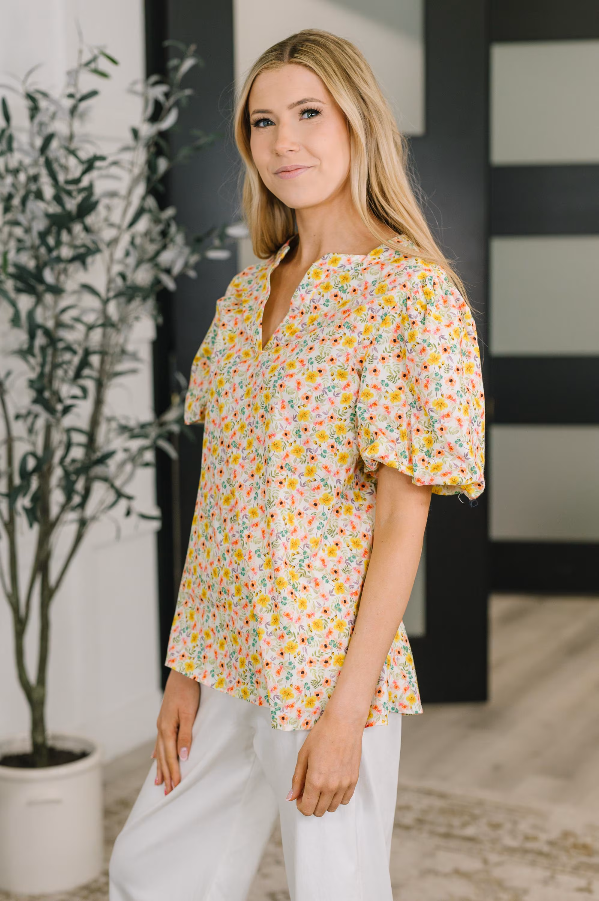 Seven Days a Week Balloon Sleeve Blouse — view 4
