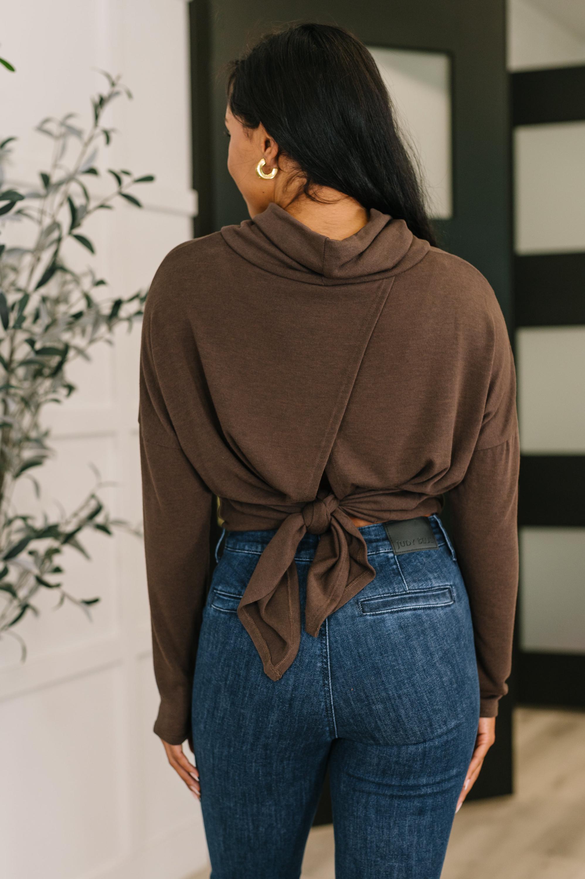 Travel Destination Pullover in Chocolate — view 4