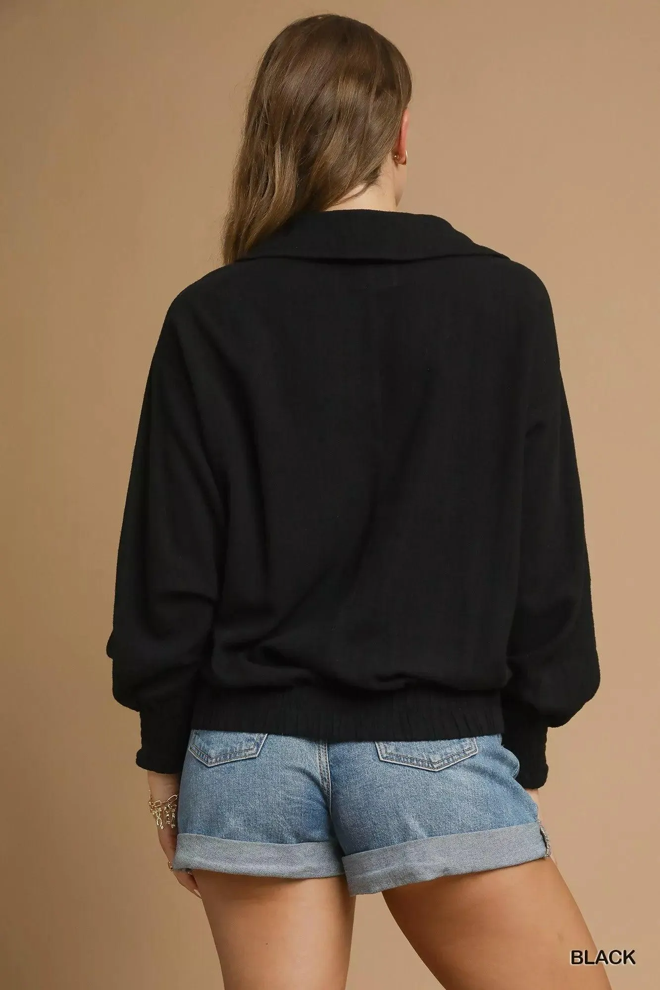 Autumn Elegance Linen Blouse — view 5