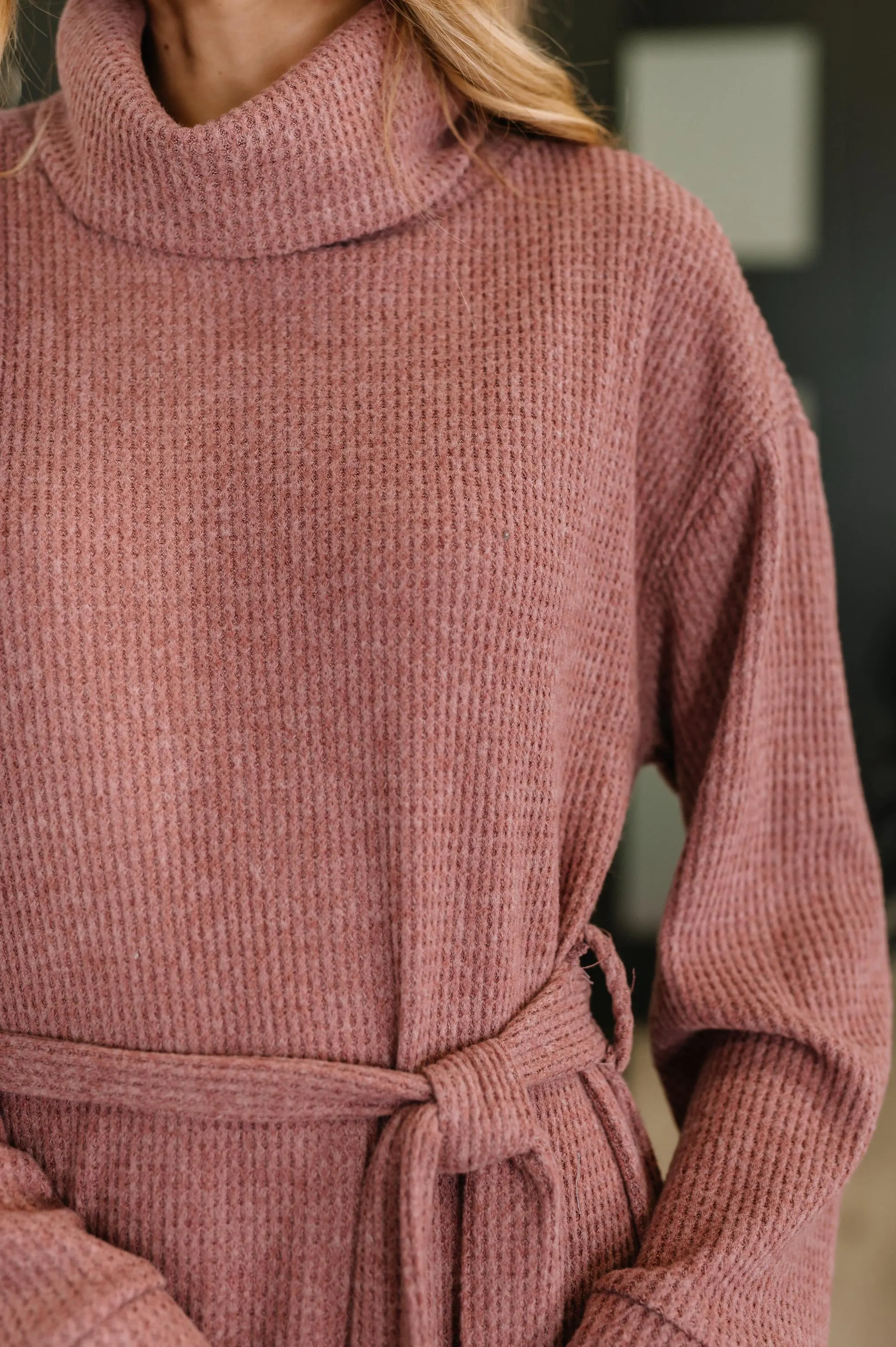 Sweater Dress Travel Plush Knit Maxi Dress in Autumn Berry — view 2