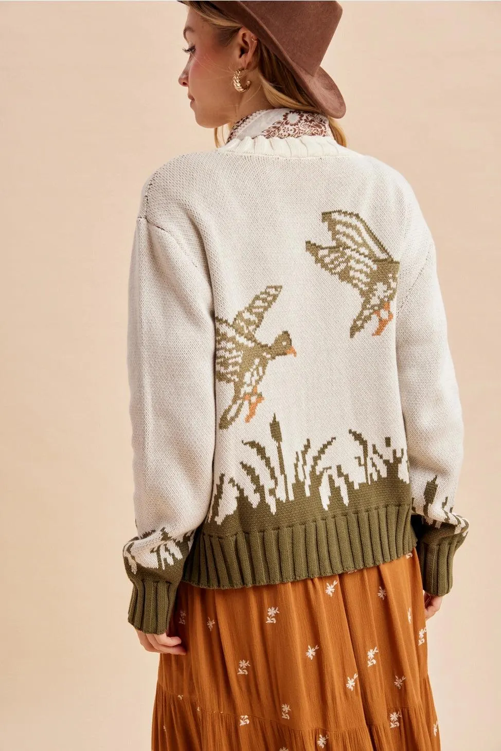 Wandering Whimsy Cotton Knit Cardigan — view 6