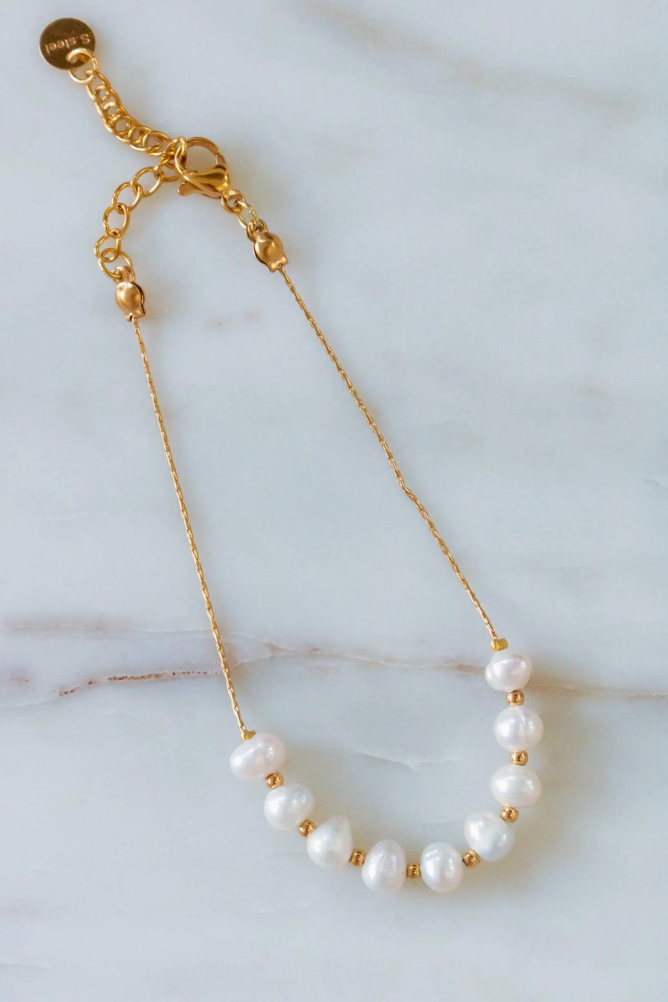 18K Gold Pretty in Pearls Classic Bracelet — view 8