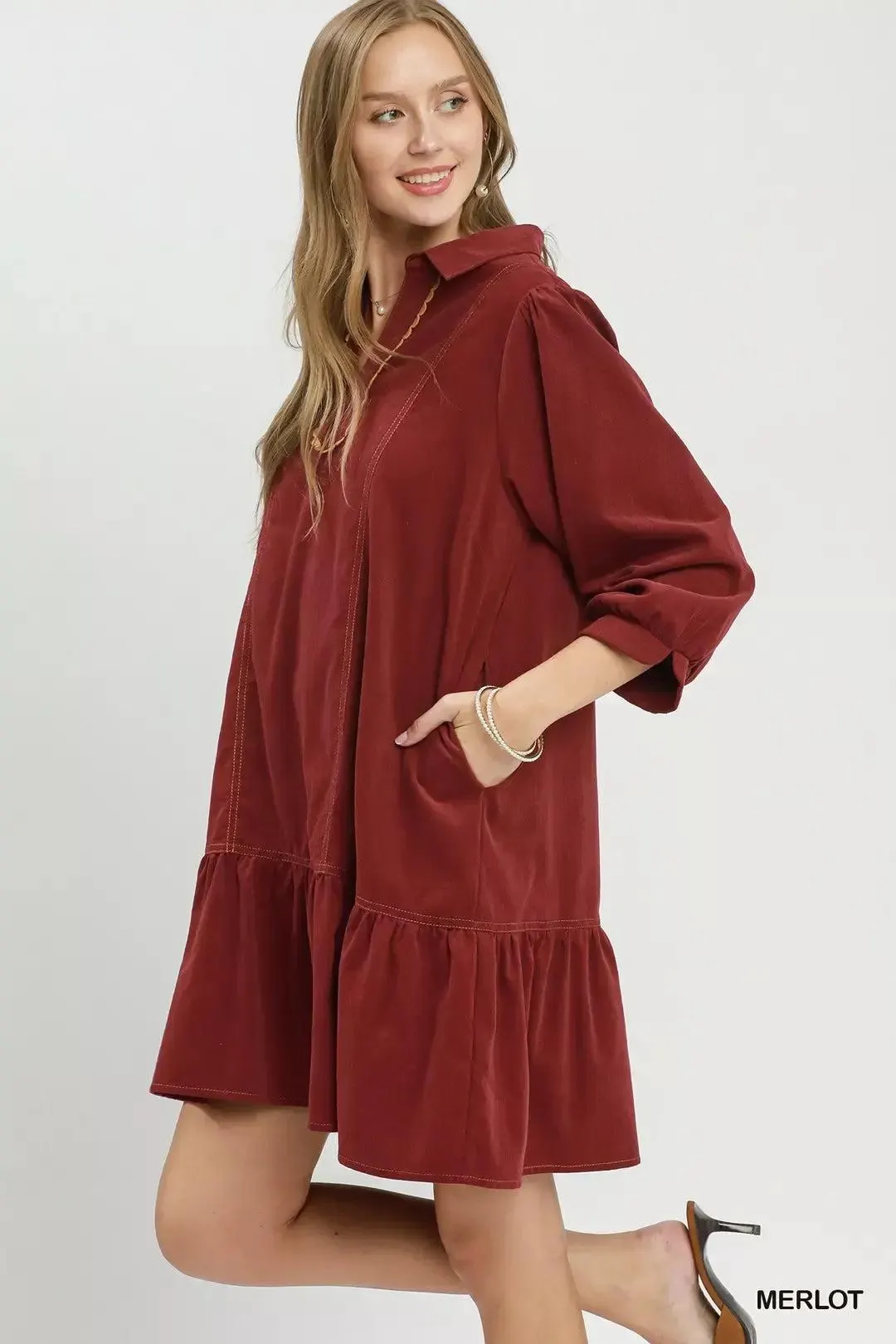 Apple Cider Vinegar Corduroy Dress — view 3