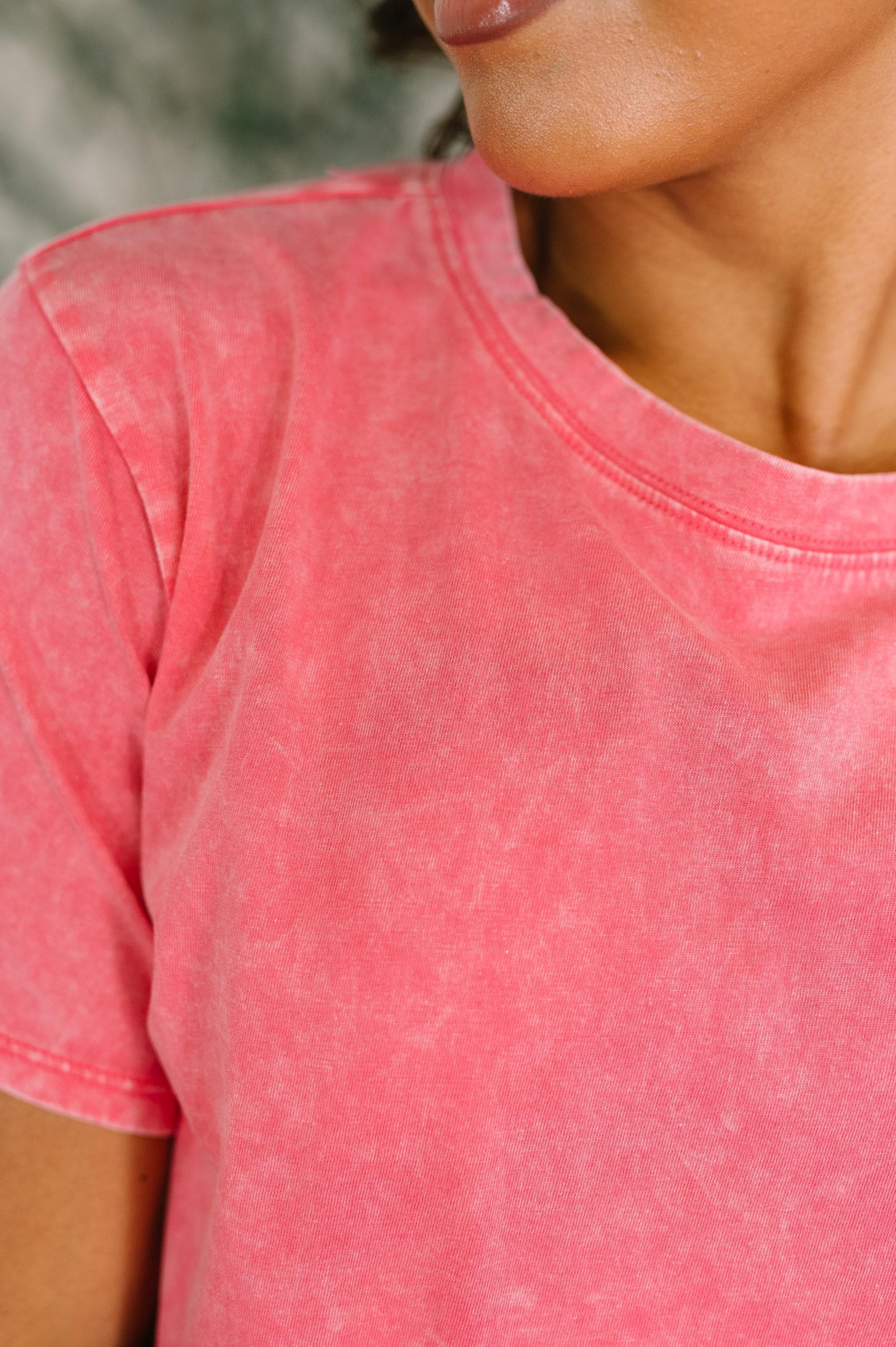 Had to Be There Mineral Wash Tee in Fuchsia — view 2