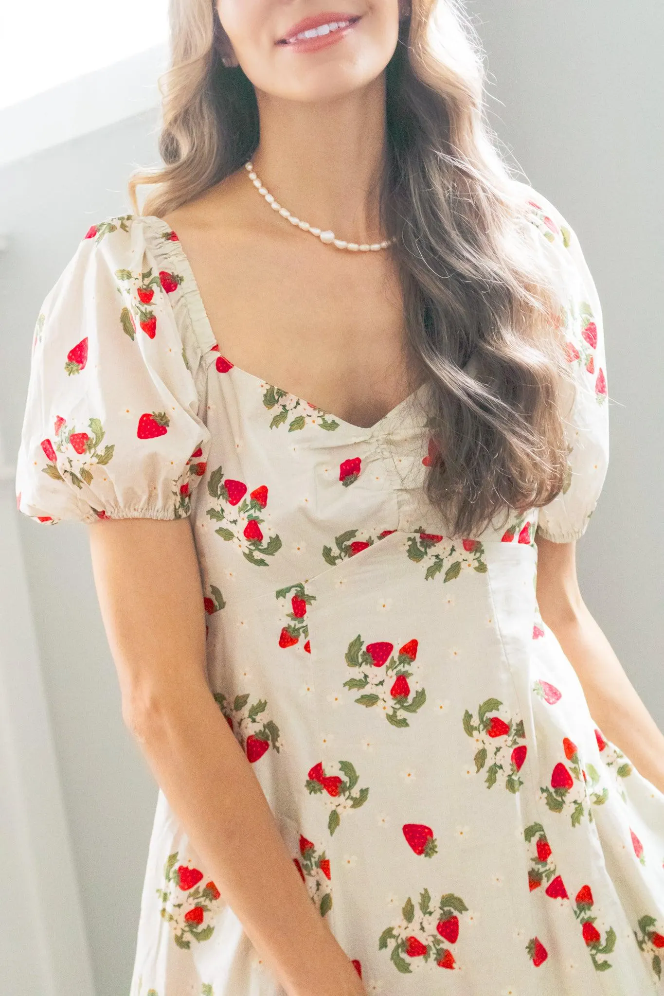 Strawberry Maxi Dress in 100 Cotton — view 9