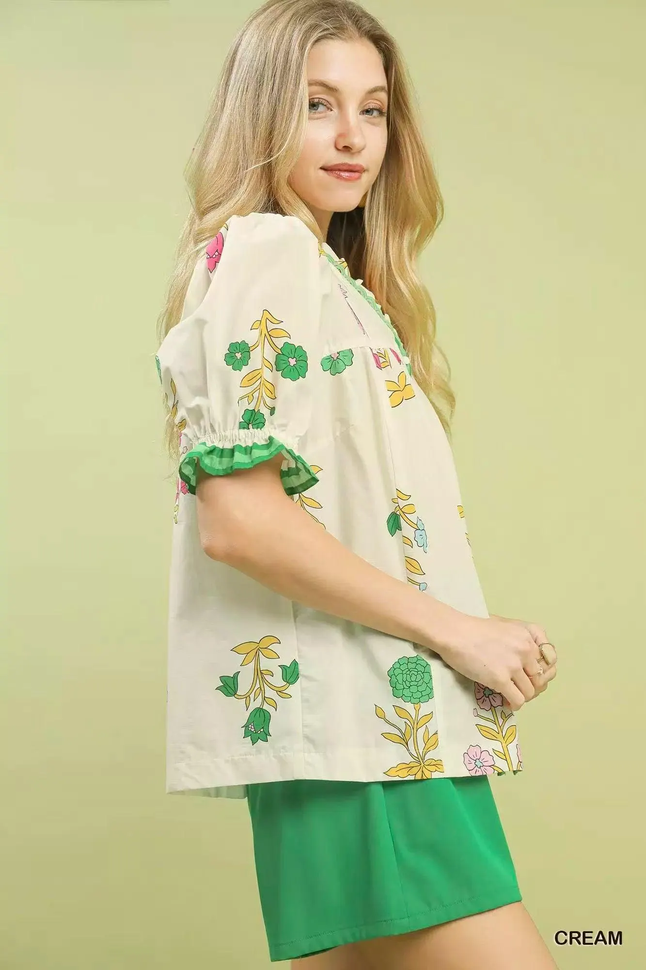 Heirloom Garden Cotton Blouse — view 5